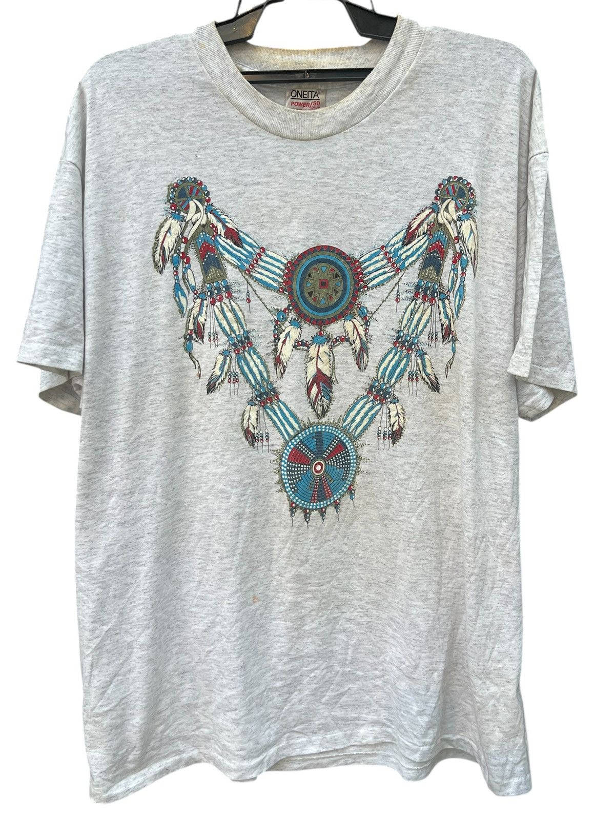 Vintage Vintage 90s Oneita Native Nashville Single Stitch T shirt Size US XL / EU 56 / 4 - 1 Thumbnail