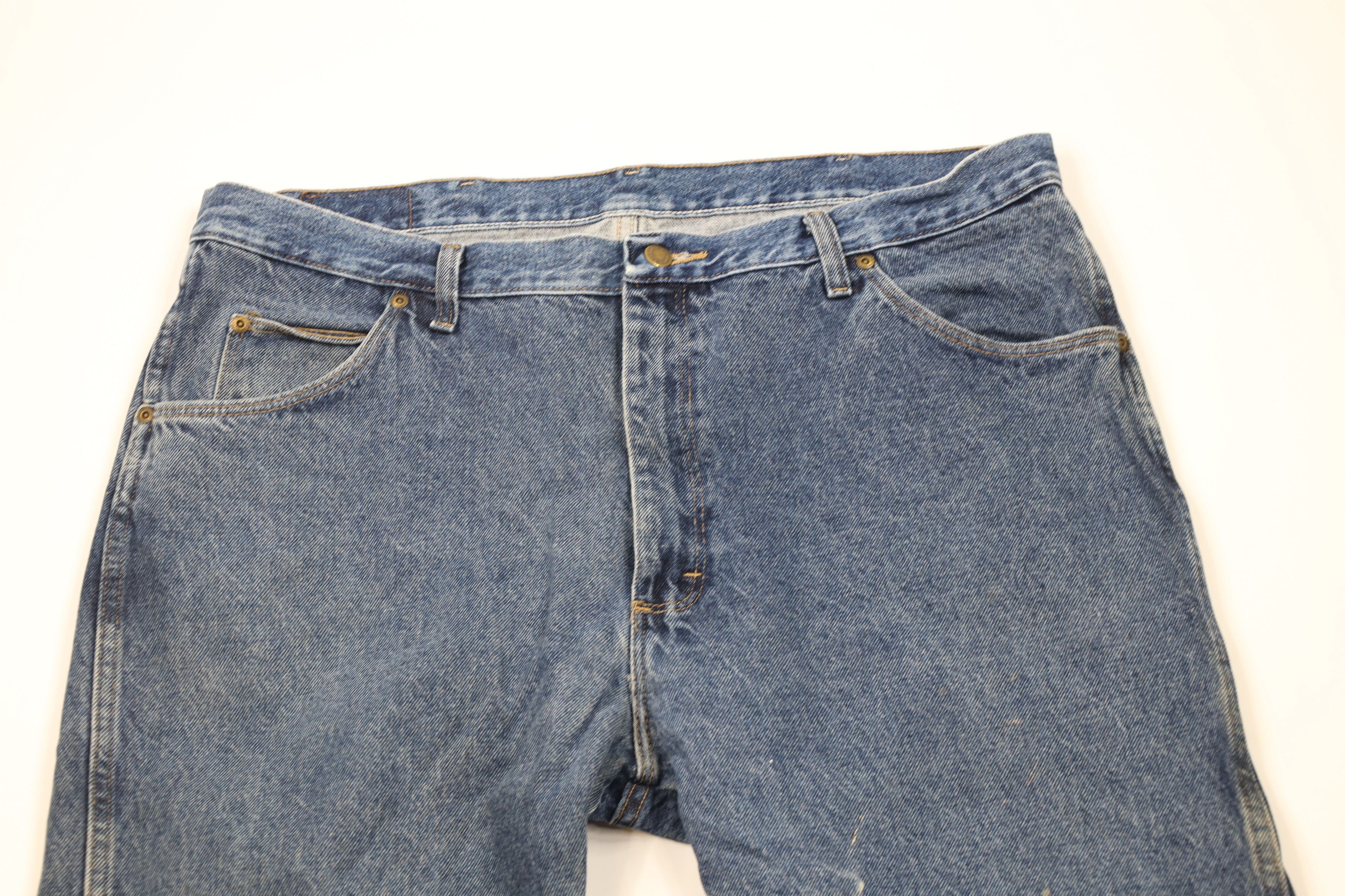 Wrangler Vintage Y2K Wrangler Wide Leg Bootcut Denim Jeans Blue Size US 40 / EU 56 - 2 Thumbnail