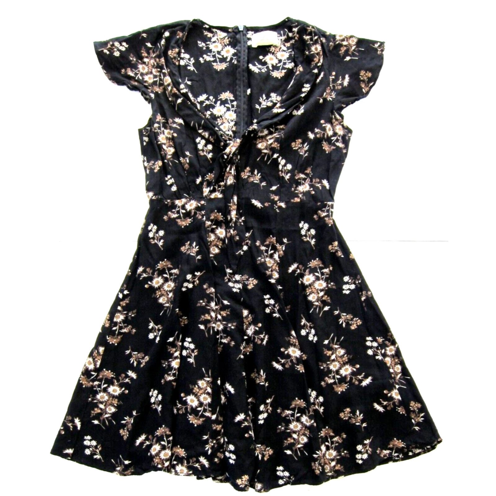 Ralph Lauren Ralph Lauren Denim & Supply Cap Sleeve Sun Dress 100% Rayon Black Floral Kaftan Maxi Shift Sundress Women M- Color Black Size M / US 6-8 / IT 42-44 - 2 Thumbnail