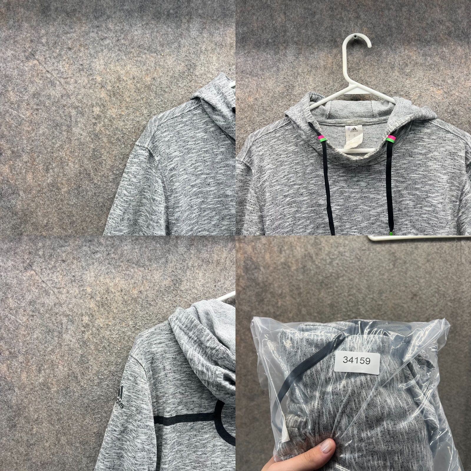 Adidas Adidas Hoodie Mens Small Gray Heather Pullover Jacket Drawstring Activewear Shirt Size US S / EU 44-46 / 1 - 8 Thumbnail