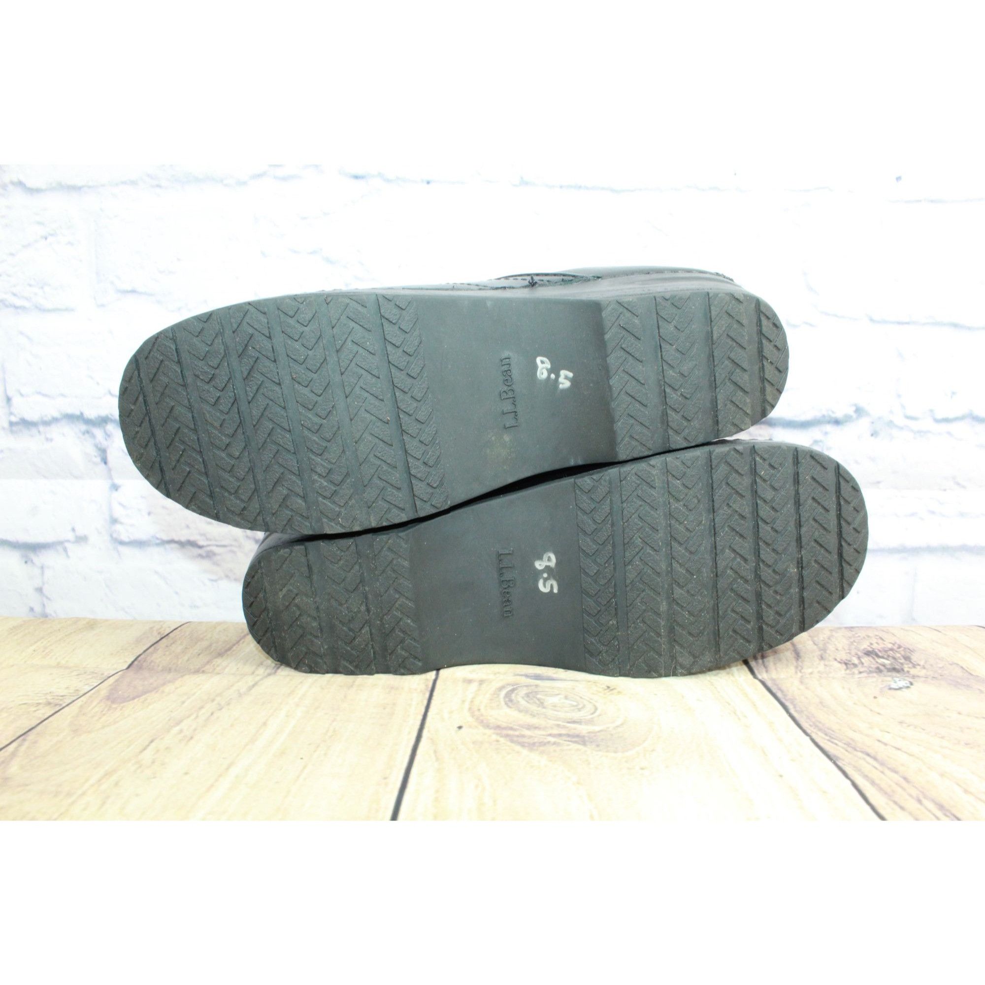 L.L. Bean × Leather LL Bean Women's Classic Black Slip On Nursing Clogs Size US 8.5 / IT 38.5 - 9 Thumbnail