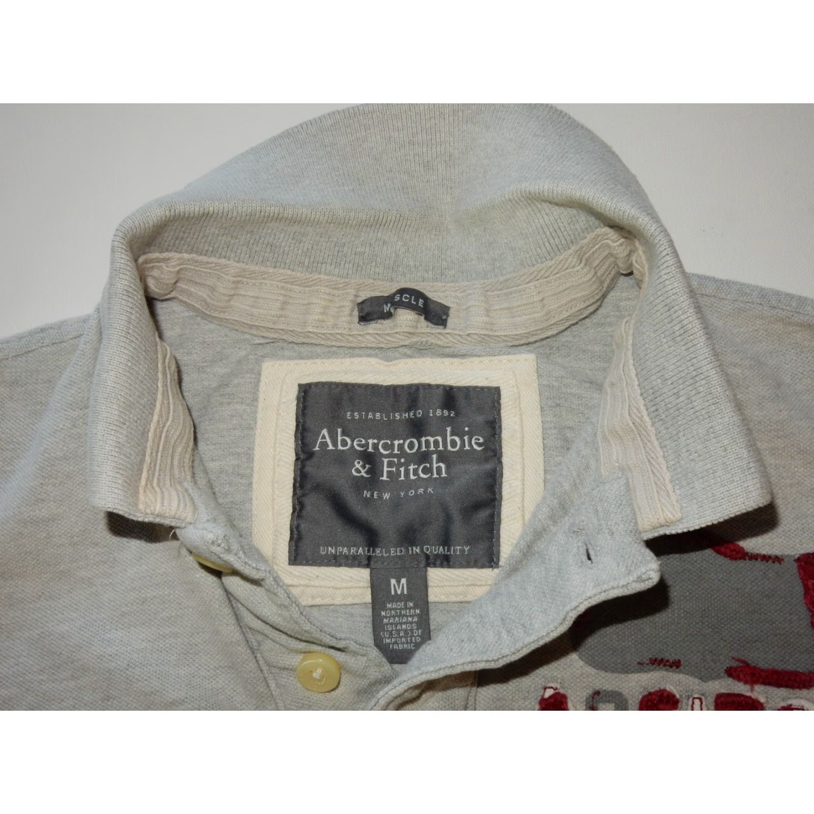Abercrombie & Fitch Abercrombie & Fitch Men's Polo Shirt Size Medium Short Sleeve Gray Solid Casual Size US M / EU 48-50 / 2 - 5 Thumbnail