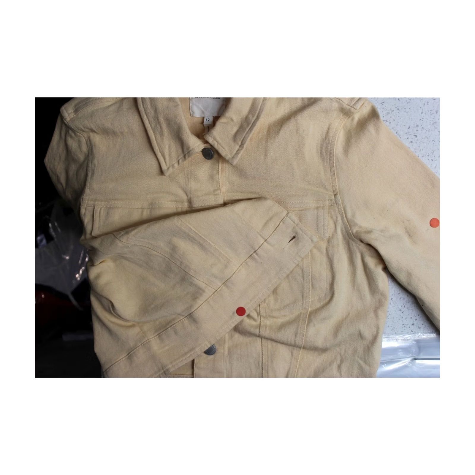 AVEC LES FILLES Avec Les Filles Womens Trucker Jacket ltbeige Size 12 Size XL / US 12-14 / IT 48-50 - 4 Thumbnail
