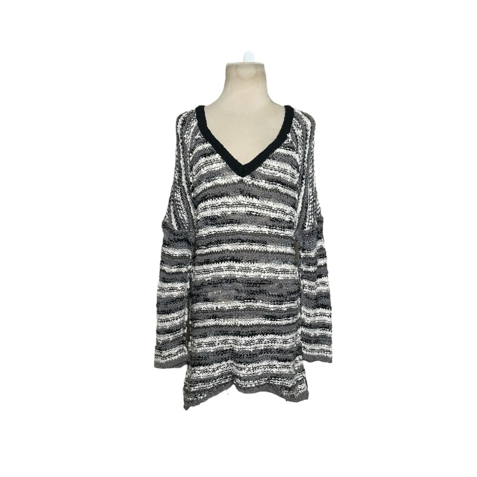Free People Free People striped v neck oversize sweater size XS Size XS / US 0-2 / IT 36-38 - 5 Thumbnail