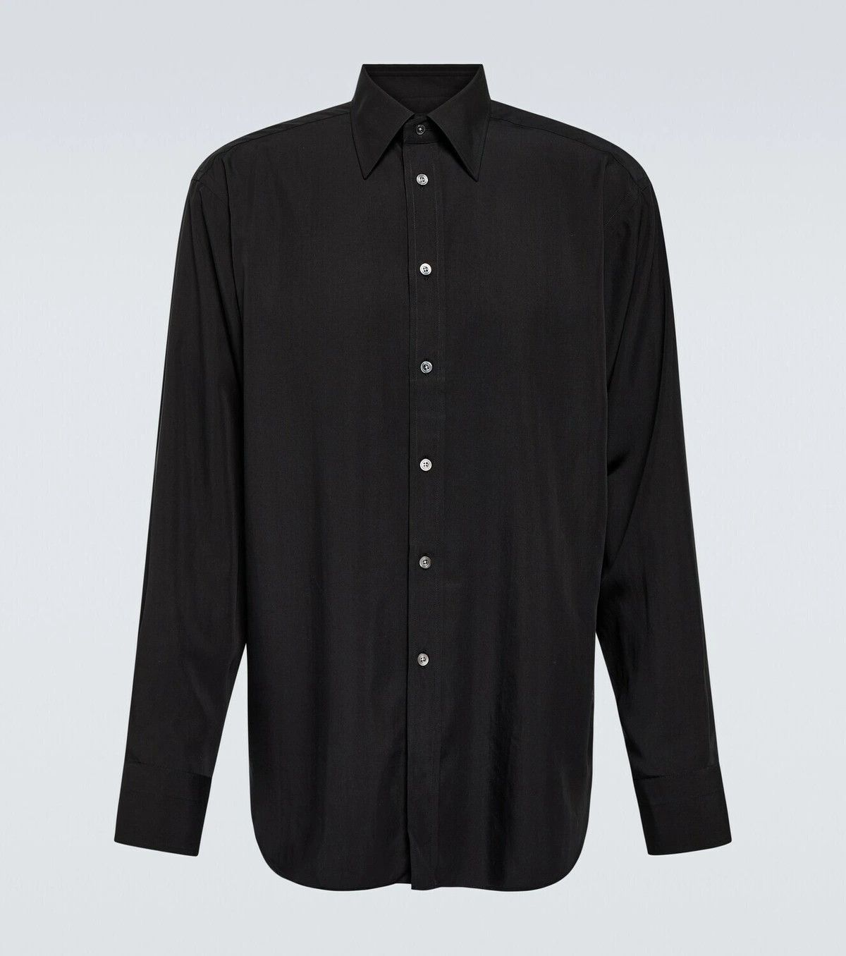 Tom Ford o1y0425 Solid Color Shirt in Black Size US S / EU 44-46 / 1 - 1 Thumbnail