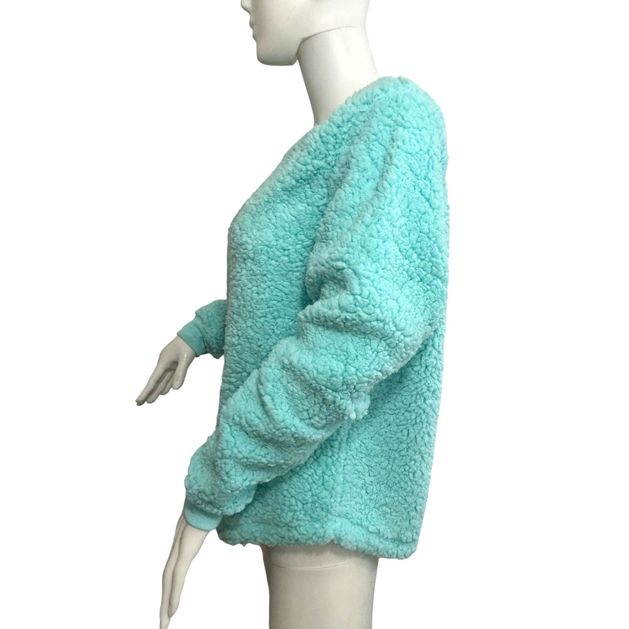 Other So Intimates Women’s Sweatshirt Blue Green M Sherpa Soft Coz Size M / US 6-8 / IT 42-44 - 2 Thumbnail