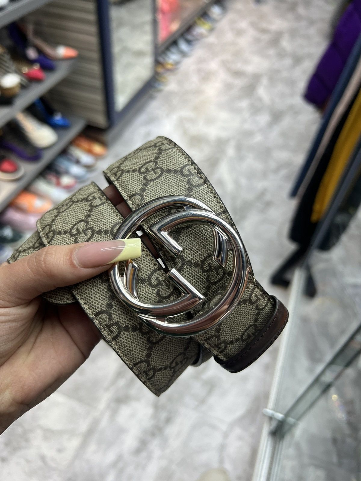 Gucci Gucci GG Supreme Interlocking G Belt Size 42 - 1 Thumbnail