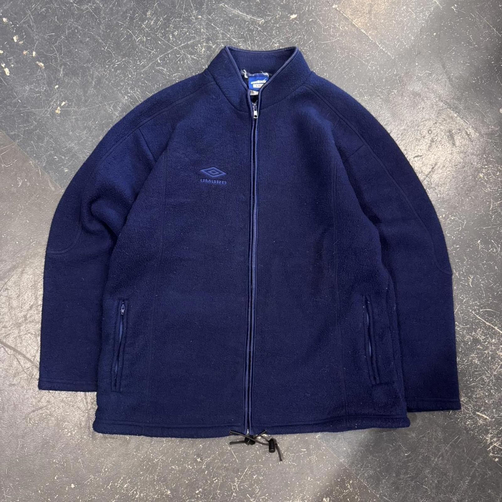 Umbro Vintage 90s Umbro Blue Zip Up Fleece Size US L / EU 52-54 / 3 - 1 Thumbnail