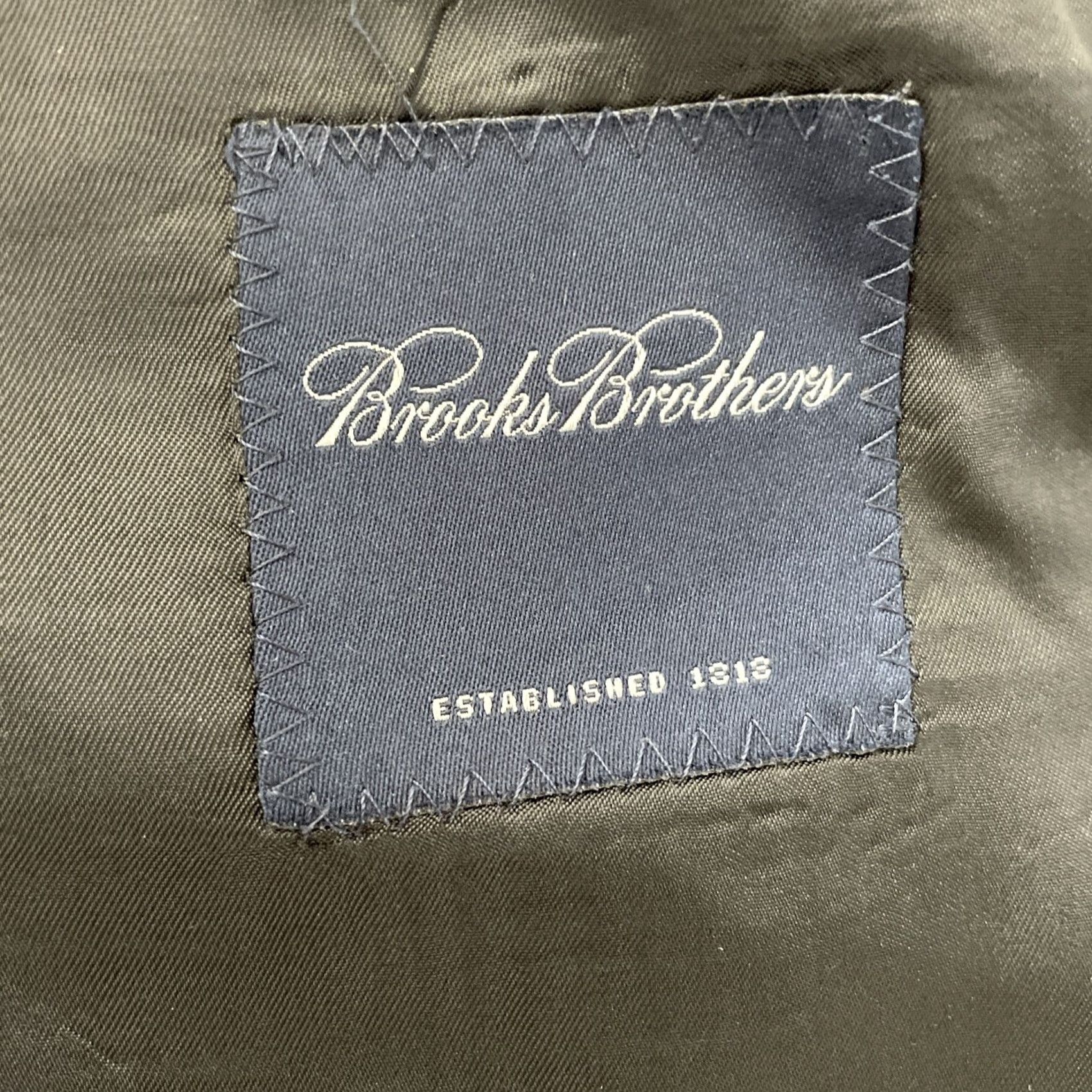Brooks Brothers Brooks Brothers Blazer Sport Coat Jacket 45R Gray Pinstripe Wool Single-Breasted 3-Button Four-Button Lined Wool City Classic Men Blazer Size 48R - 3 Thumbnail