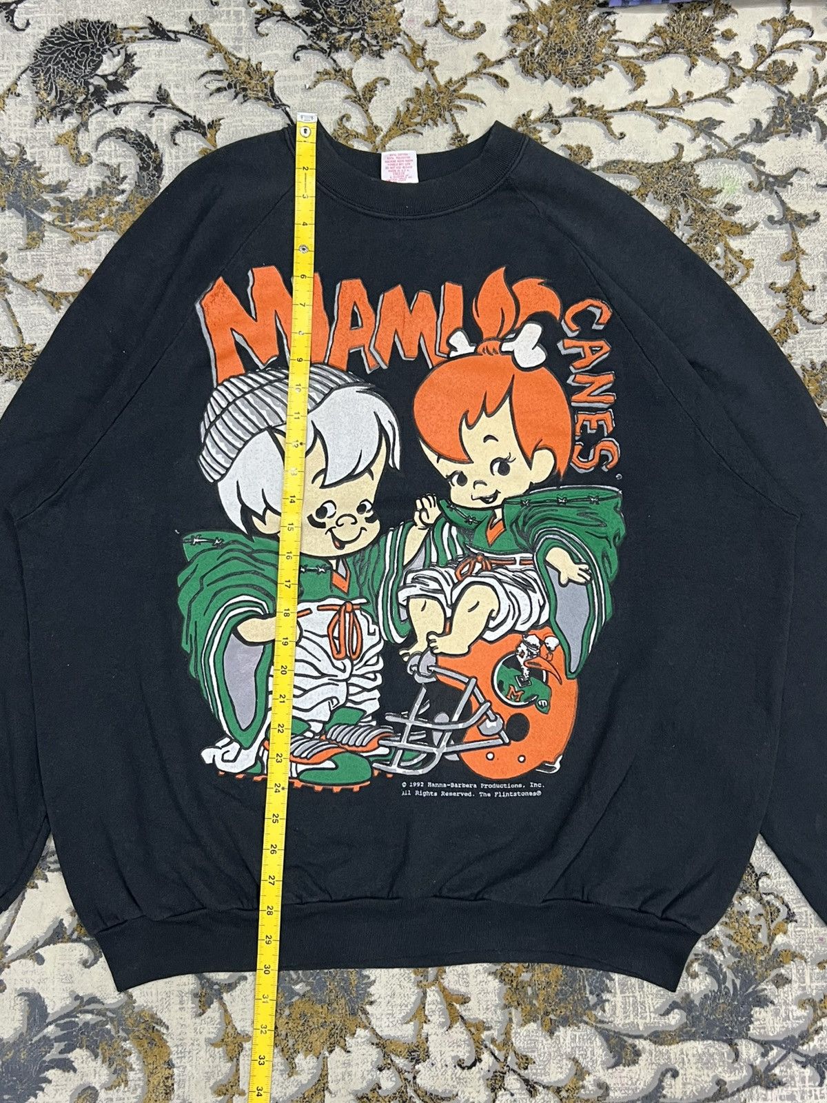 All Sport Vintage 1992 Miami Hurricanes x The Flintstones Sweatshirt Size US XL / EU 56 / 4 - 11 Thumbnail