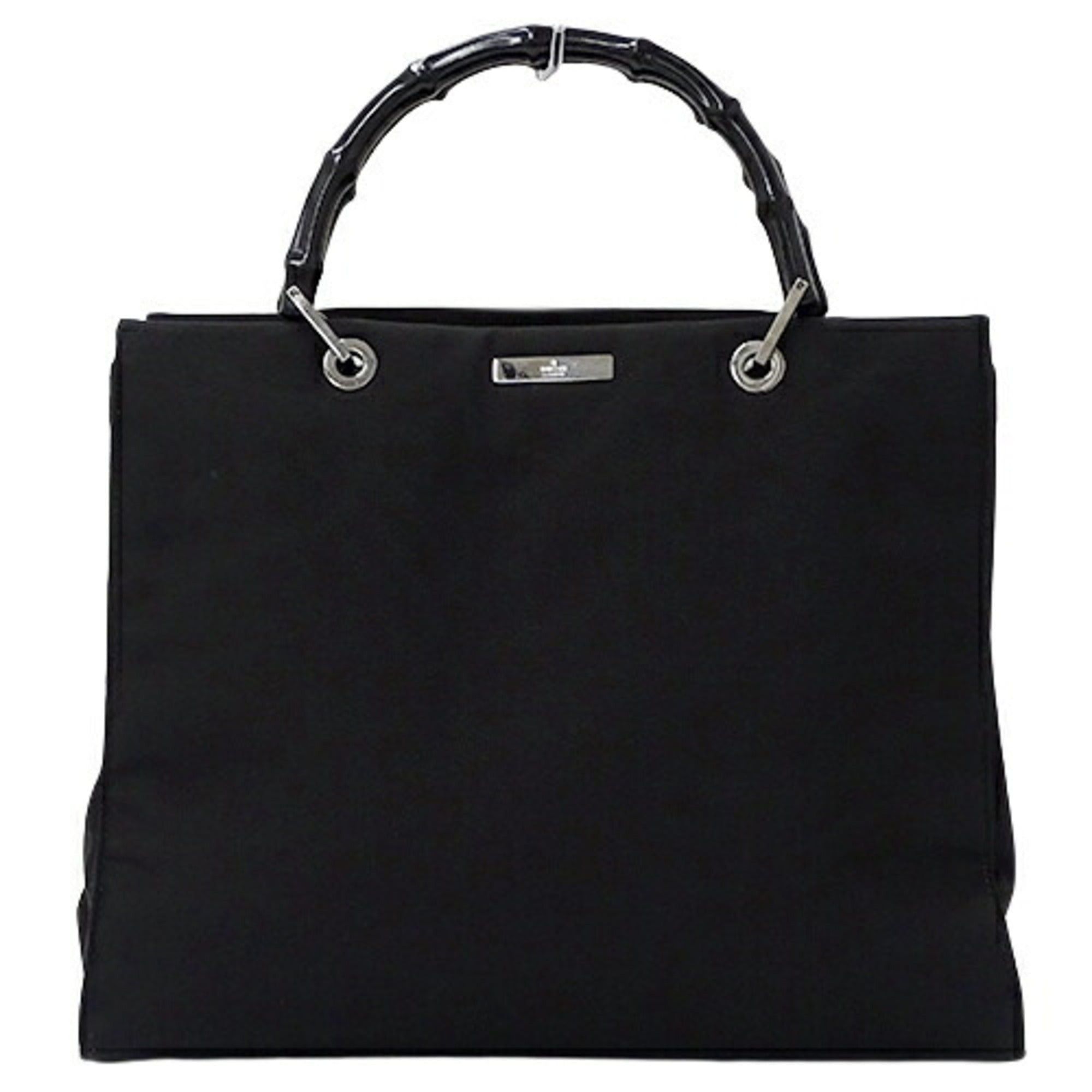 image of Gucci Bag Ladies Bamboo Handbag Nylon Black 002 1010, Women's
