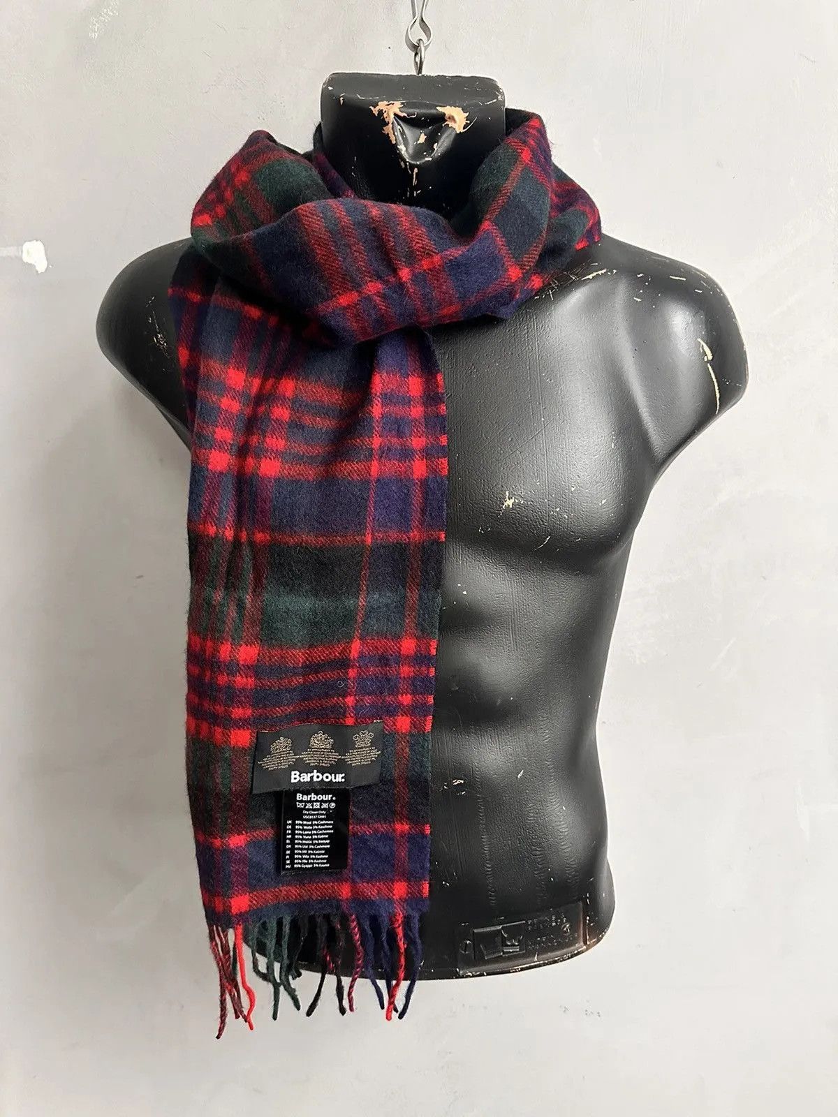 Vintage Vintage Wool Barbour Scarf Burberry Nova Check Loro piana Size ONE SIZE - 2 Thumbnail