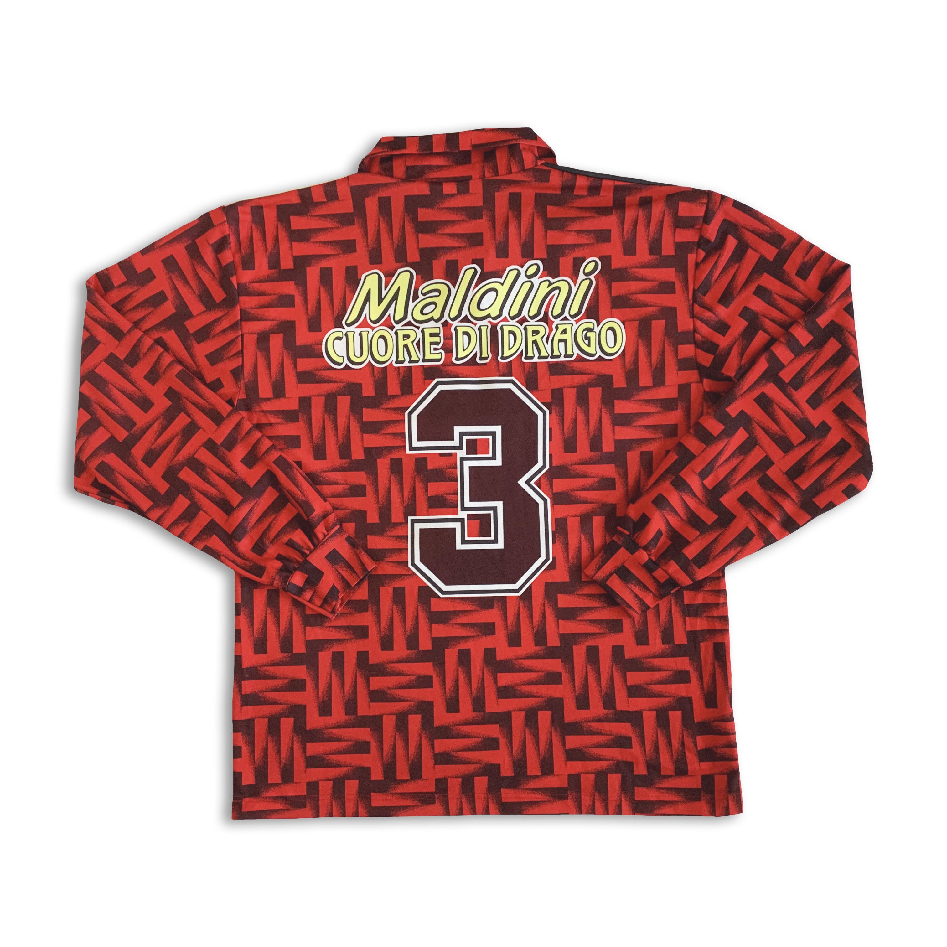 Vintage 90s MALDINI Jersey Football Soccer Kit AC Milan Fanimation Size US XL / EU 56 / 4 - 3 Thumbnail