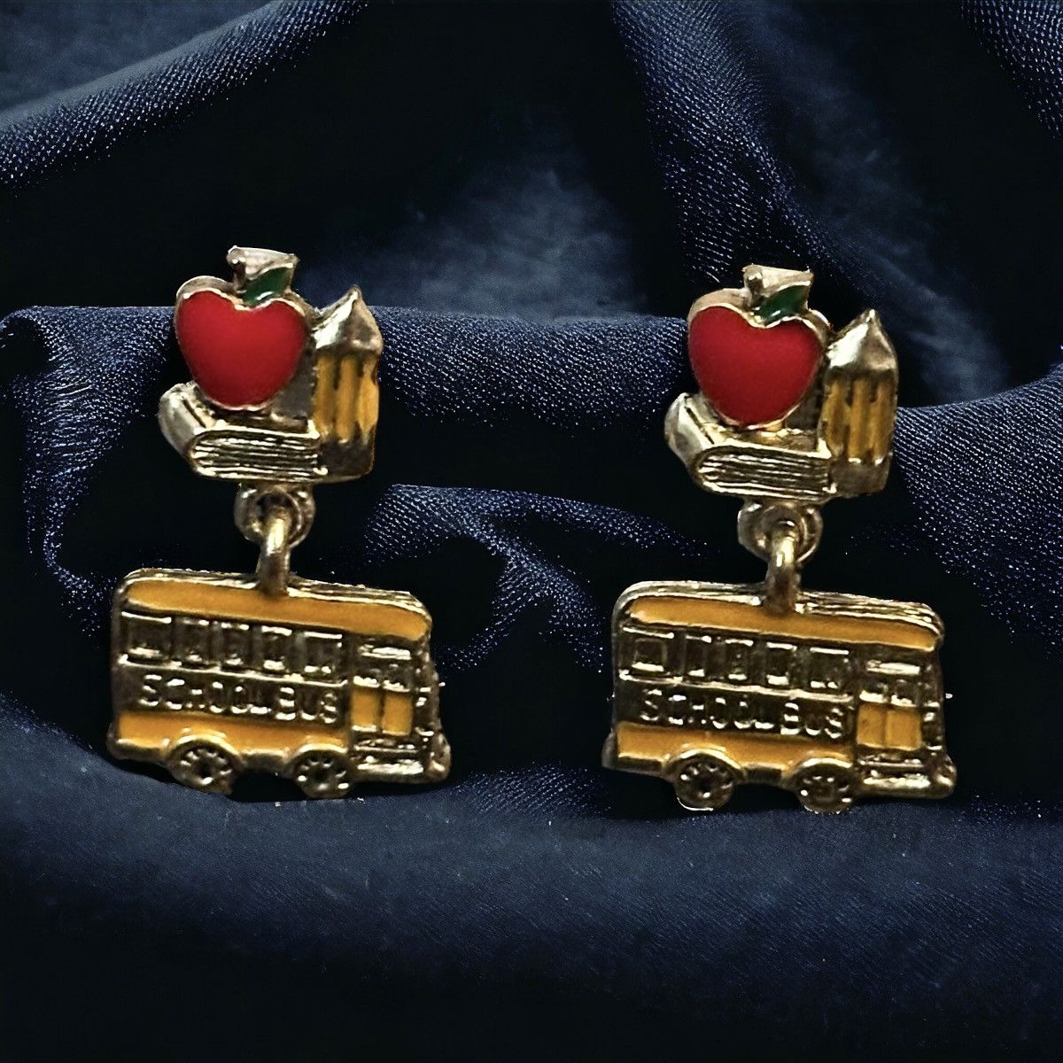 Vintage Vintage school bus dangle post earrings Size ONE SIZE - 1 Thumbnail