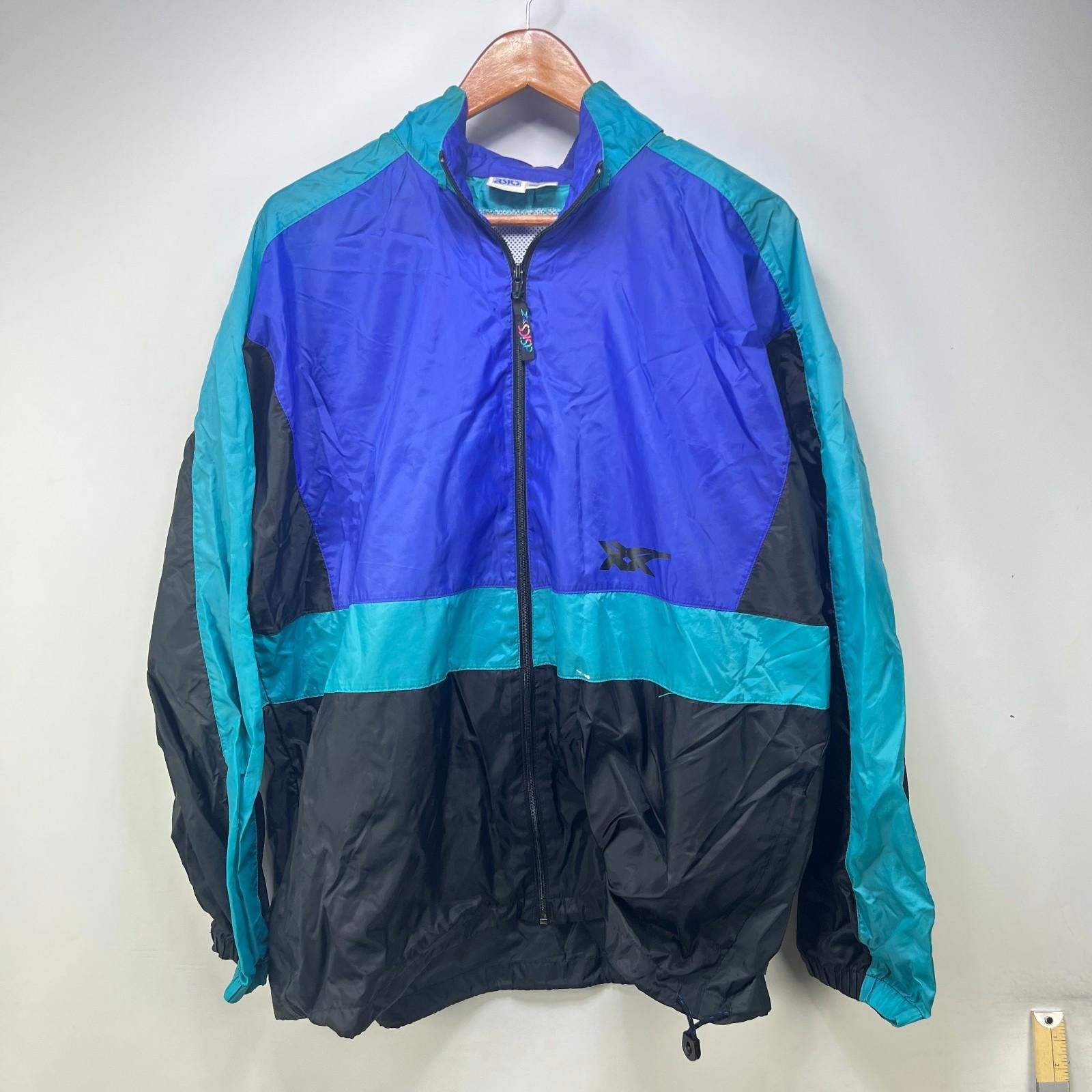 Asics Vintage 90s Asics Windbreaker Jacket Large XL Japan Size US L / EU 52-54 / 3 - 3 Thumbnail