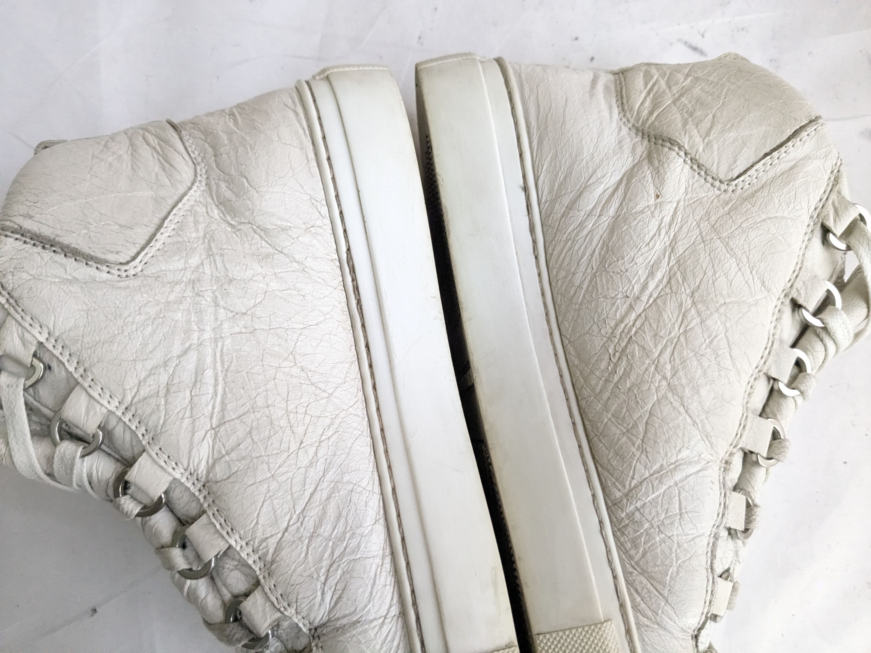 Balenciaga Balenciaga Arena White 7 Leather High Tops Lace Up Size US 7 / EU 40 - 11 Thumbnail