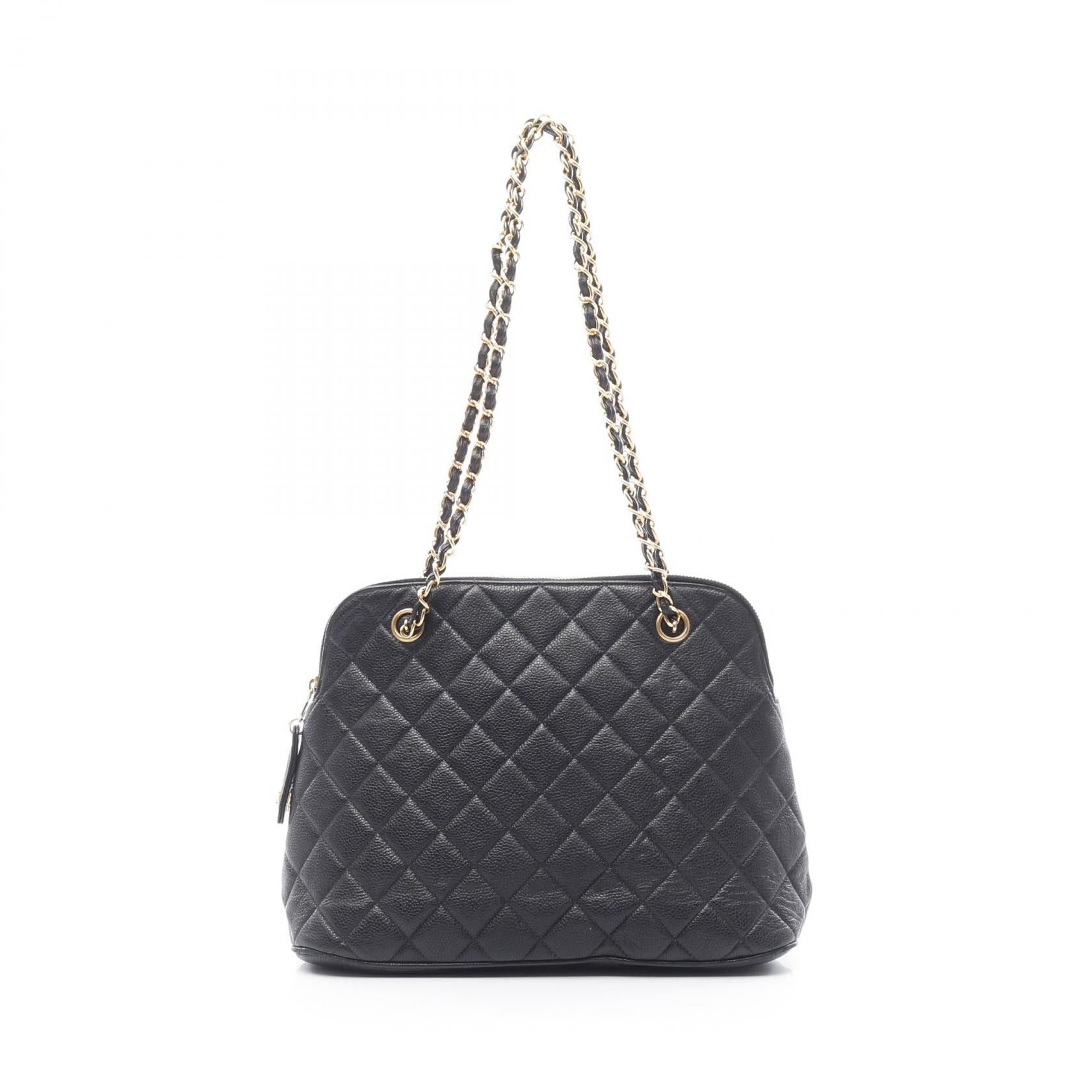 Chanel Chanel Matelasse Chain Shoulder Bag Caviar Skin Black Gold Hardware Size ONE SIZE - 1 Thumbnail