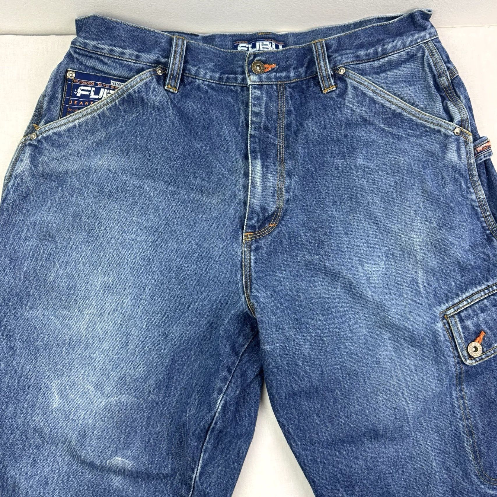 Fubu VINTAGE FUBU Jeans Cargo Baggy 36x34 Adult Blue 90s Y2K Grunge Hip Hop Hipster Wide-Leg Mens Size US 36 / EU 52 - 4 Thumbnail