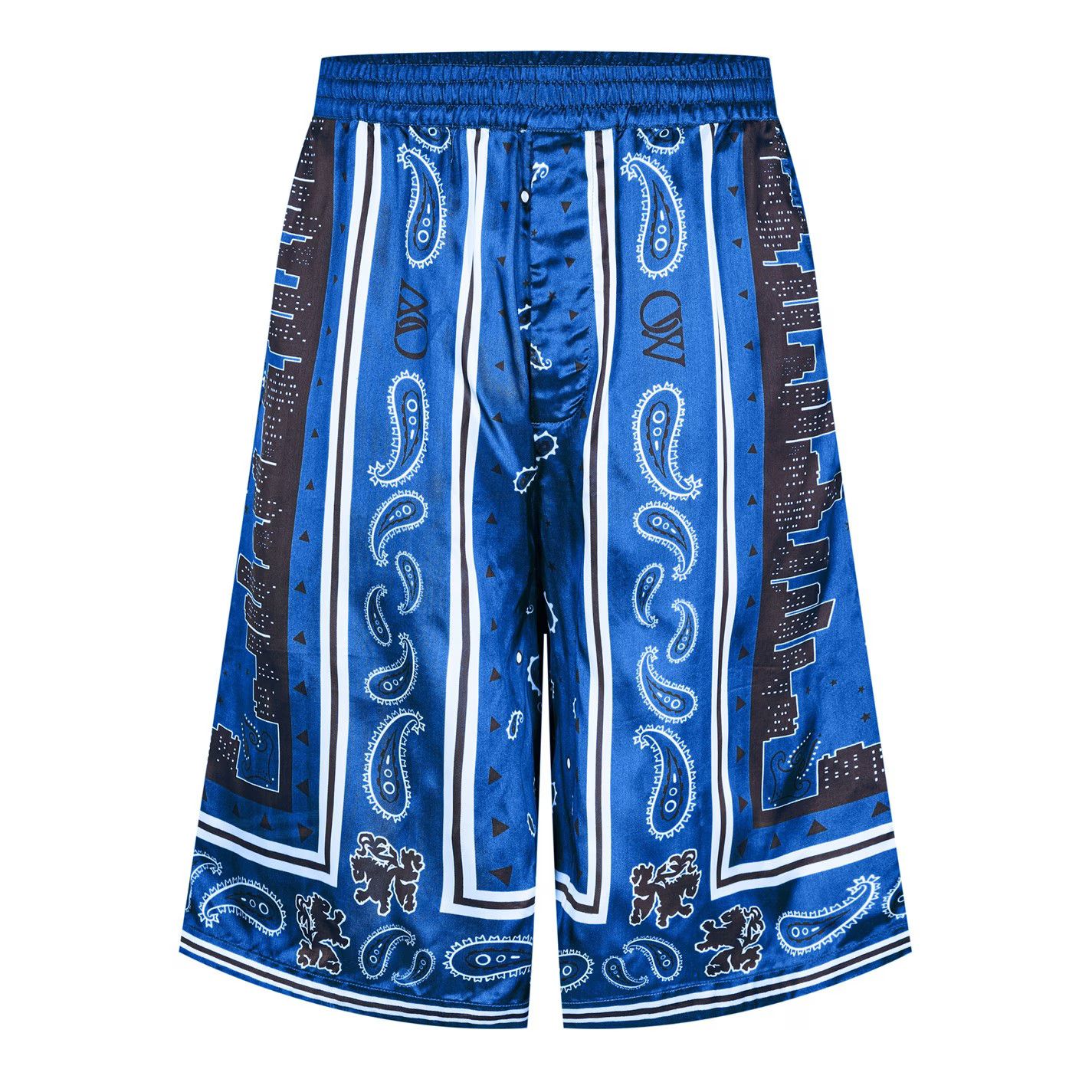 Off-White o1g2r1mq0326 Bandana Relaxed Fit Chino Shorts in Multicolor Size US 28 / EU 44 - 1 Thumbnail