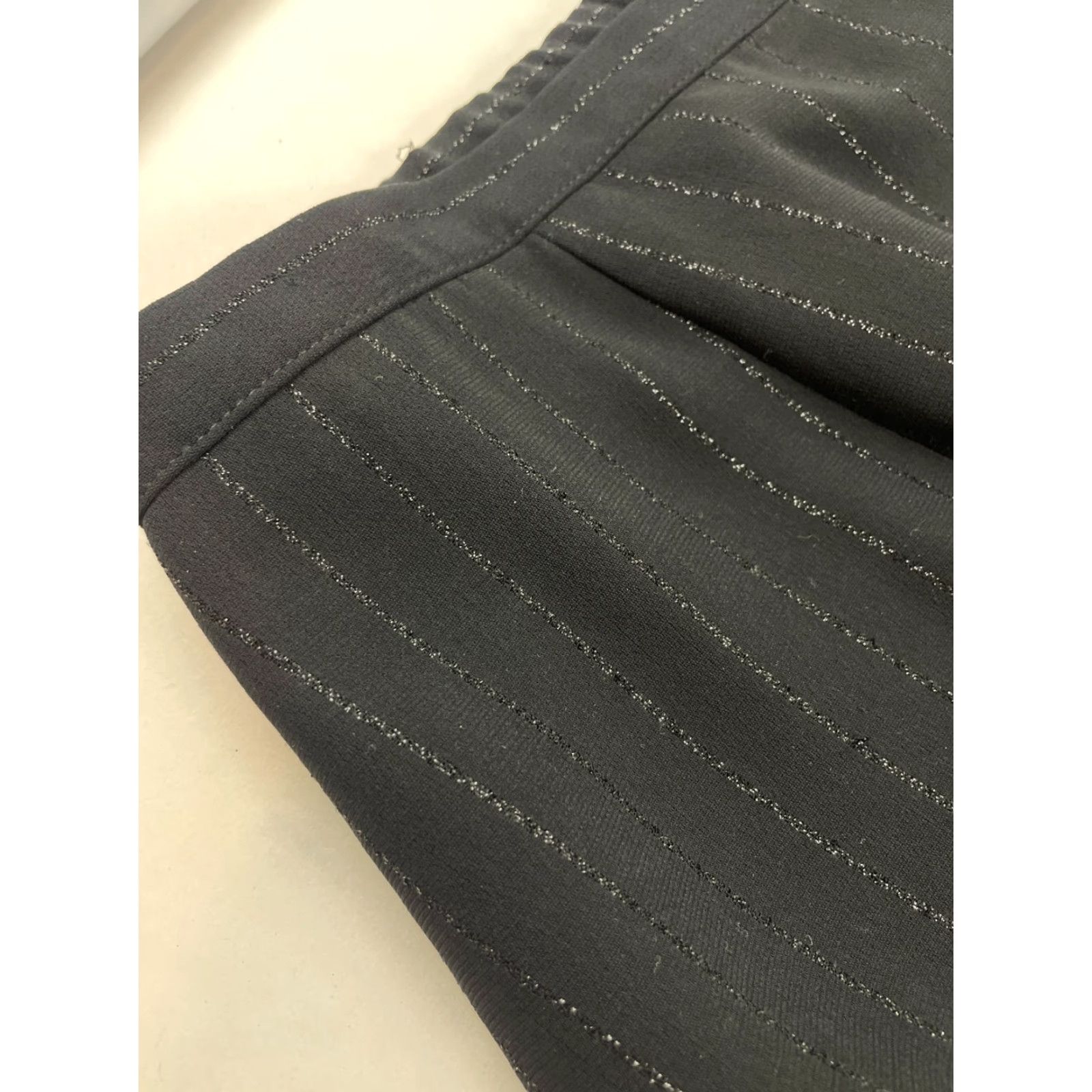 Vintage LUCIA Skirt Women’s Size 20 Black Lined Maxi Glitter Stripes Side Slit Vintage Size 42" / US 20 - 3 Thumbnail