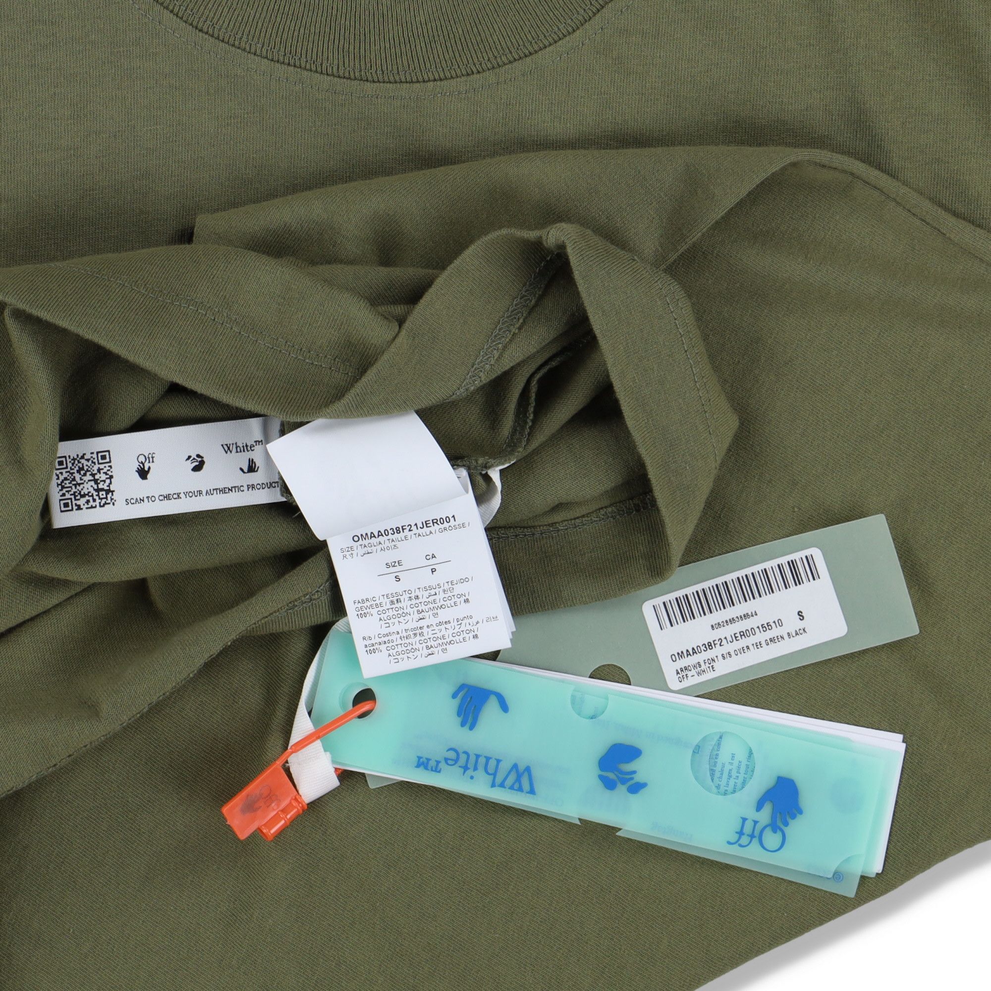Off-White Green Rubber Logo Oversized T-shirt Size US S / EU 44-46 / 1 - 6 Thumbnail