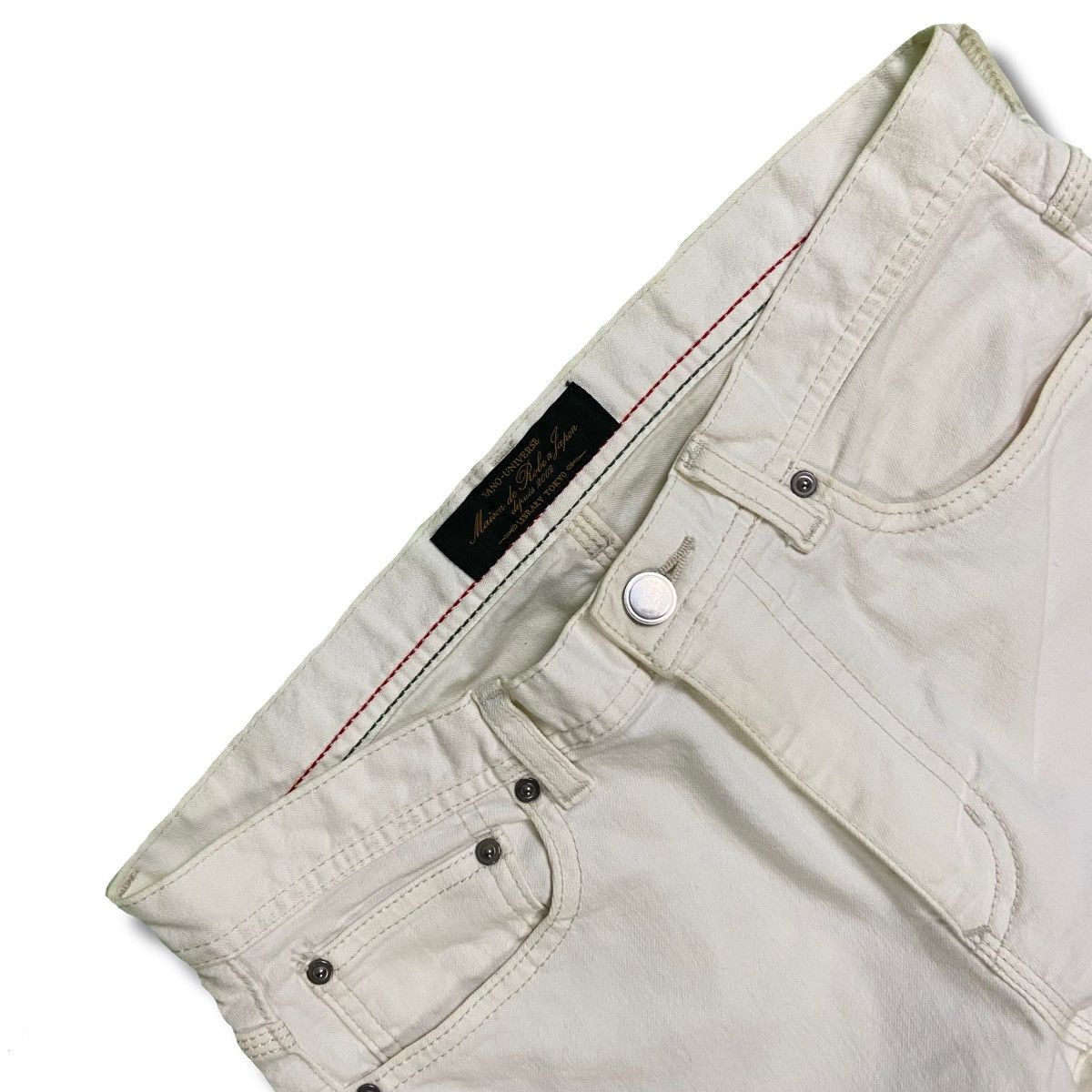 NANO universe 2000s Nano Universe Library Tokyo White Denim Made in Japan Size US 30 / EU 46 - 2 Thumbnail