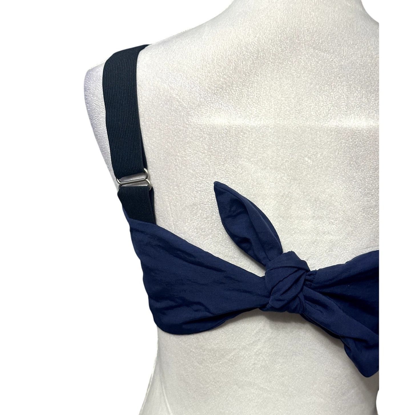 Other William Okpo Bra Top Bow Front Tie-Back Wide Straps Blue 10 Size L / US 10 / IT 46 - 6 Thumbnail