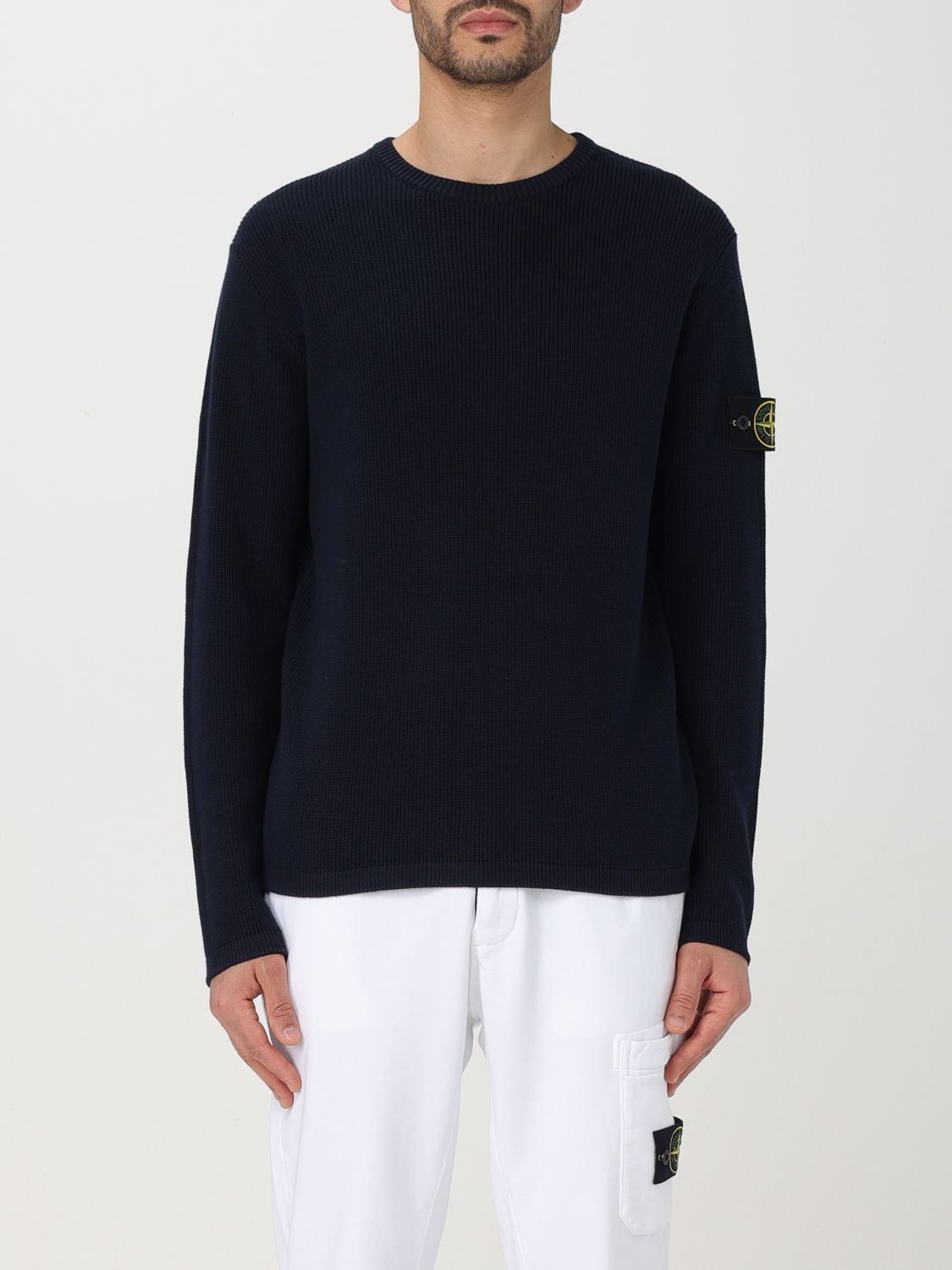 image of Stone Island Sweater Men Blue (Size Small)
