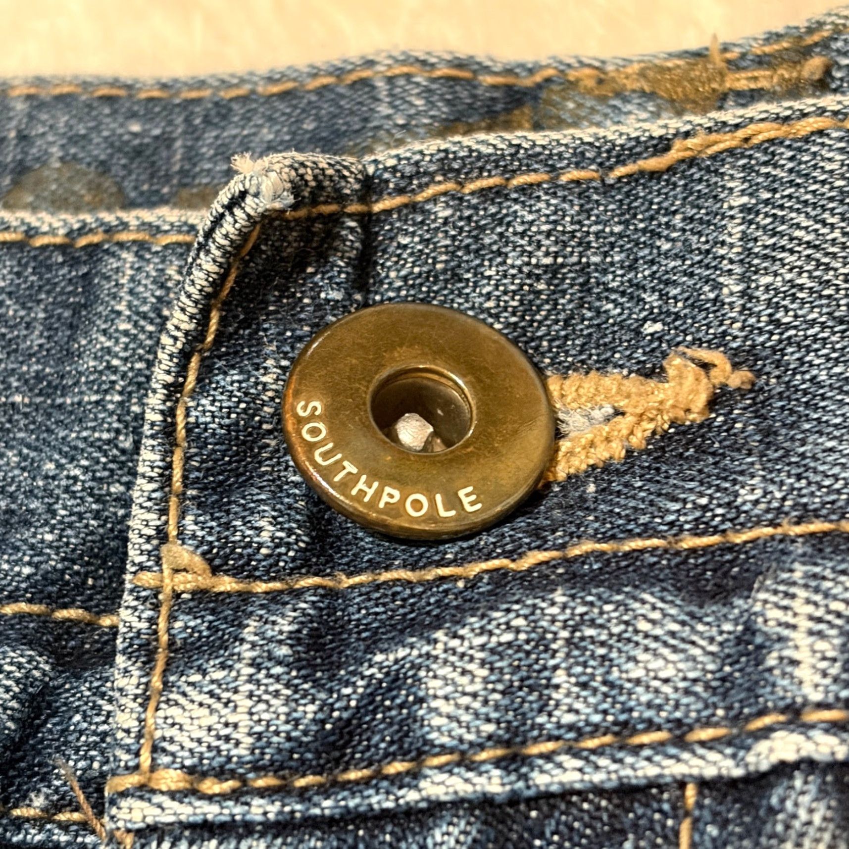 Southpole VINTAGE SouthPole Jeans Mens 34x30.5 Blue Embroidered Baggy Hip-Hop Y2k 90s Wide-Leg Relaxed Denim 5-Pocket Mens Size US 34 / EU 50 - 6 Thumbnail