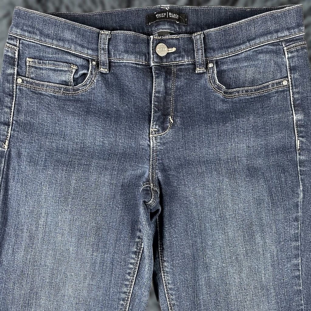 White House Black Market White House Black Market Jeans Womens 6 Slim Crop Denim Dark Wash 30 Inseam 22 Inseam 5-Pocket Size 28" / US 6 / IT 42 - 1 Thumbnail