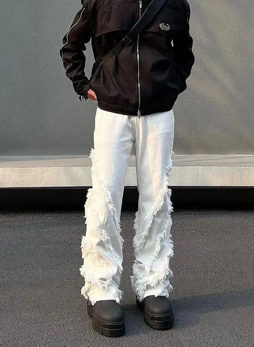 VIBE Opium White Distressed Denim Jeans Size US 30 / EU 46 - 2 Thumbnail