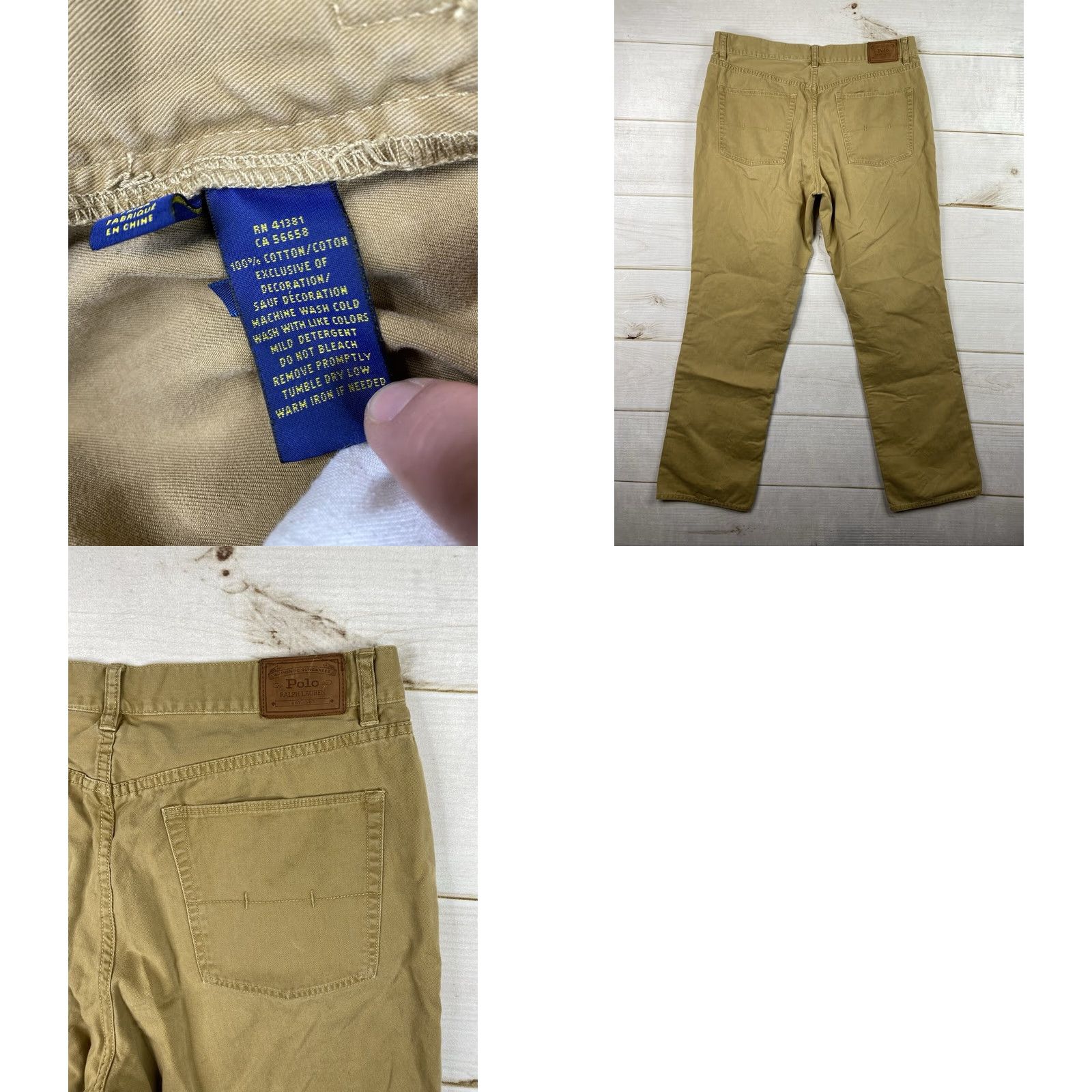 Polo Ralph Lauren Polo Ralph Lauren Pants Chino 36 Mens Beige Tan Khaki 100% Cotton Straight Leg Front Flat Beige Color Brand Mens Pants Size US M / EU 48-50 / 2 - 8 Thumbnail