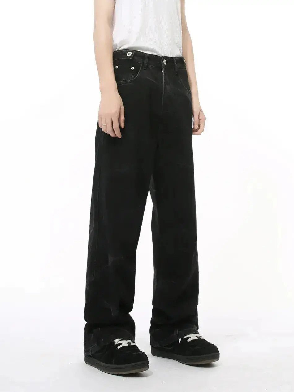 Japanese Brand Retro loose straight leg high street tie dye jeans Size US 32 / EU 48 - 1 Thumbnail