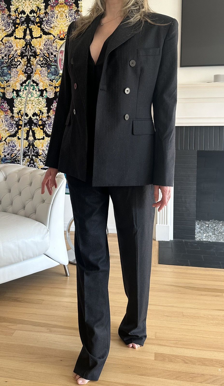 Vintage YVES Saint Laurent Rive Gauche 3-Piece Suit in Black, Women's (Size Medium)
