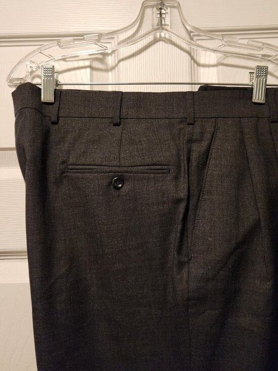 Jos. A. Bank Jos.a.bank men's gray 100%wool dress pants size: 38/32 Size 38R - 2 Thumbnail