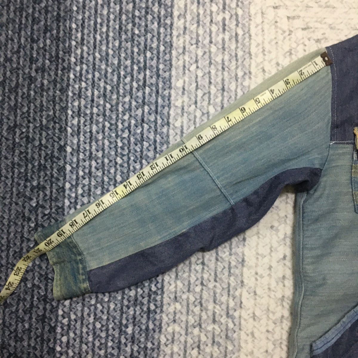 HOLLYWOOD RANCH MARKET Rare HR Market Artisanal Patchwork Denim Jacket Size US S / EU 44-46 / 1 - 19 Thumbnail