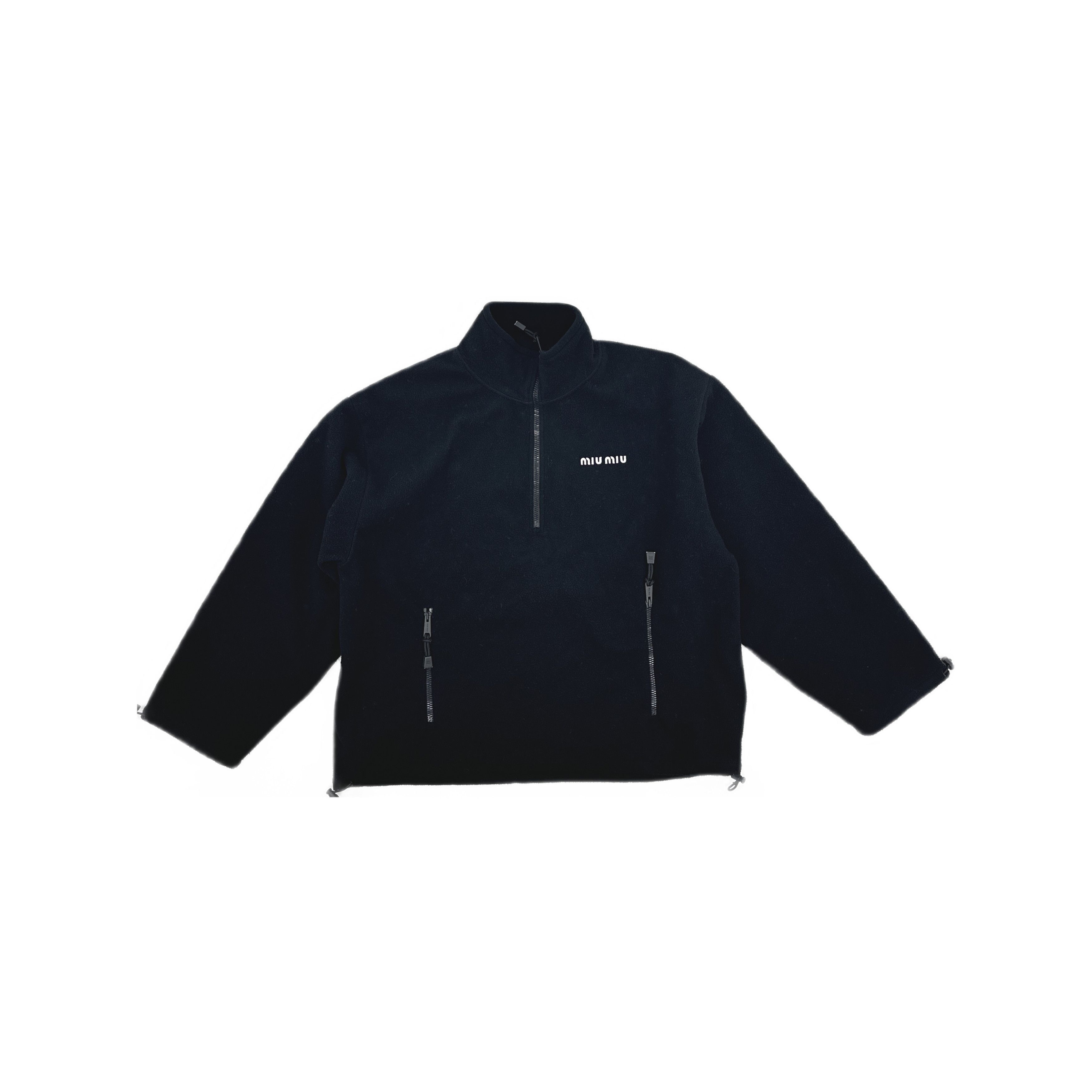 Miu Miu Miu Miu Logo Fleece Zip Jacket Size S Size S / US 4 / IT 40 - 1 Thumbnail