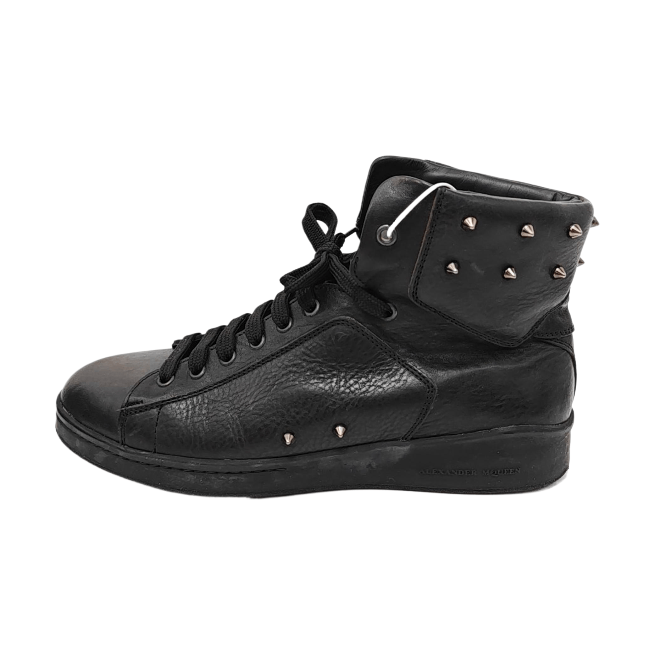 Alexander McQueen Alexander McQueen Studded Leather Hi-Top Sneakers 41 Size US 8 / EU 41 - 1 Thumbnail
