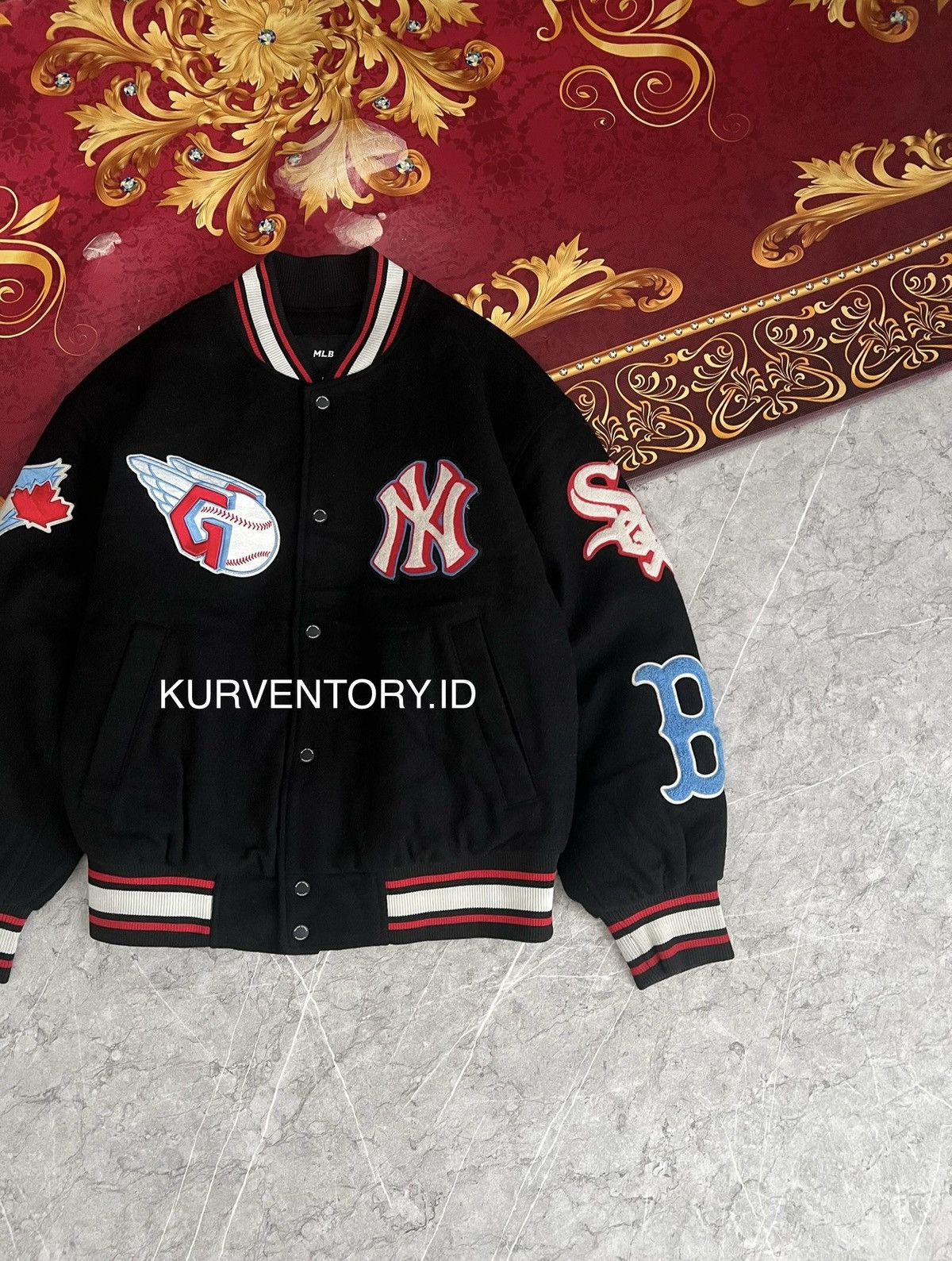 MLB (SOLD OUT) MLB Multi Logo Team Wool Varsity Jacket Size US M / EU 48-50 / 2 - 2 Thumbnail