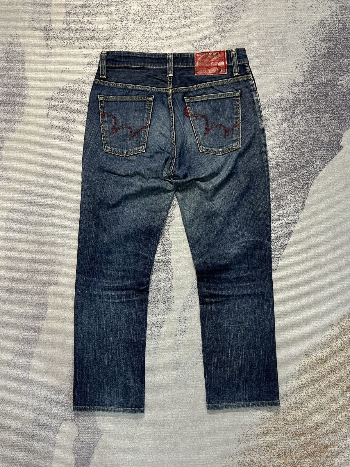 Kapital Edwin 503 Skinny Slim Blue Trip Distressed Denim Size US 30 / EU 46 - 2 Thumbnail