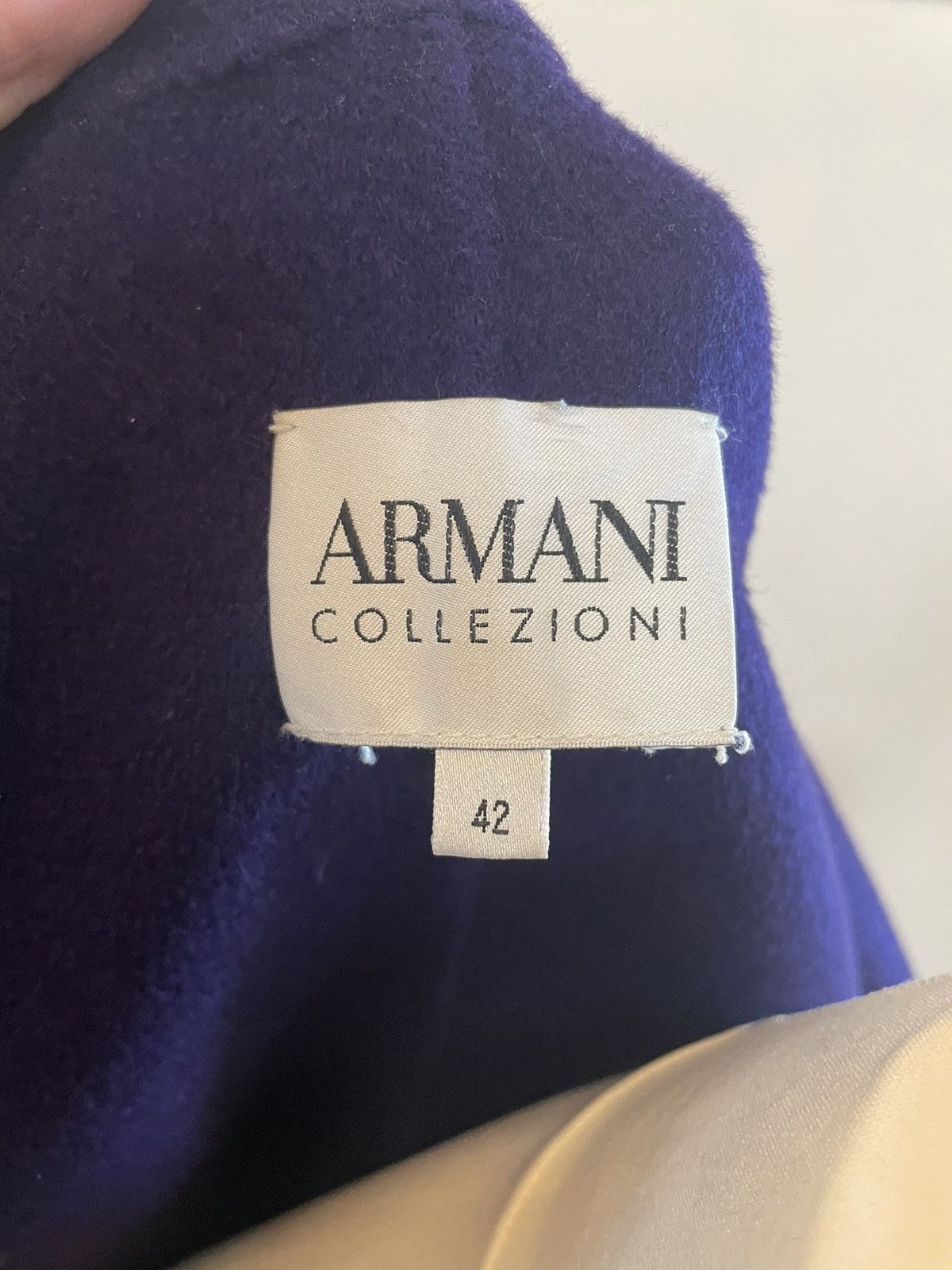 Armani × Armani Collezioni × Giorgio Armani Armani Collezioni Purple cachemere coat Size M / US 6-8 / IT 42-44 - 5 Thumbnail