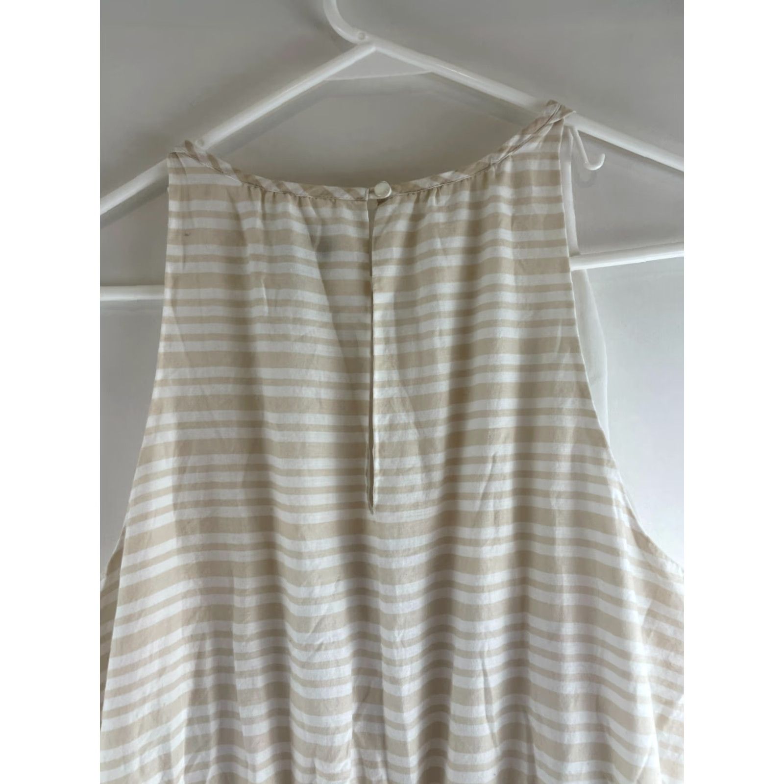 Old Navy Old Navy Dress Women's XL White Tan Sleeveless A-line Knee Length Boatneck Size XL / US 12-14 / IT 48-50 - 4 Thumbnail