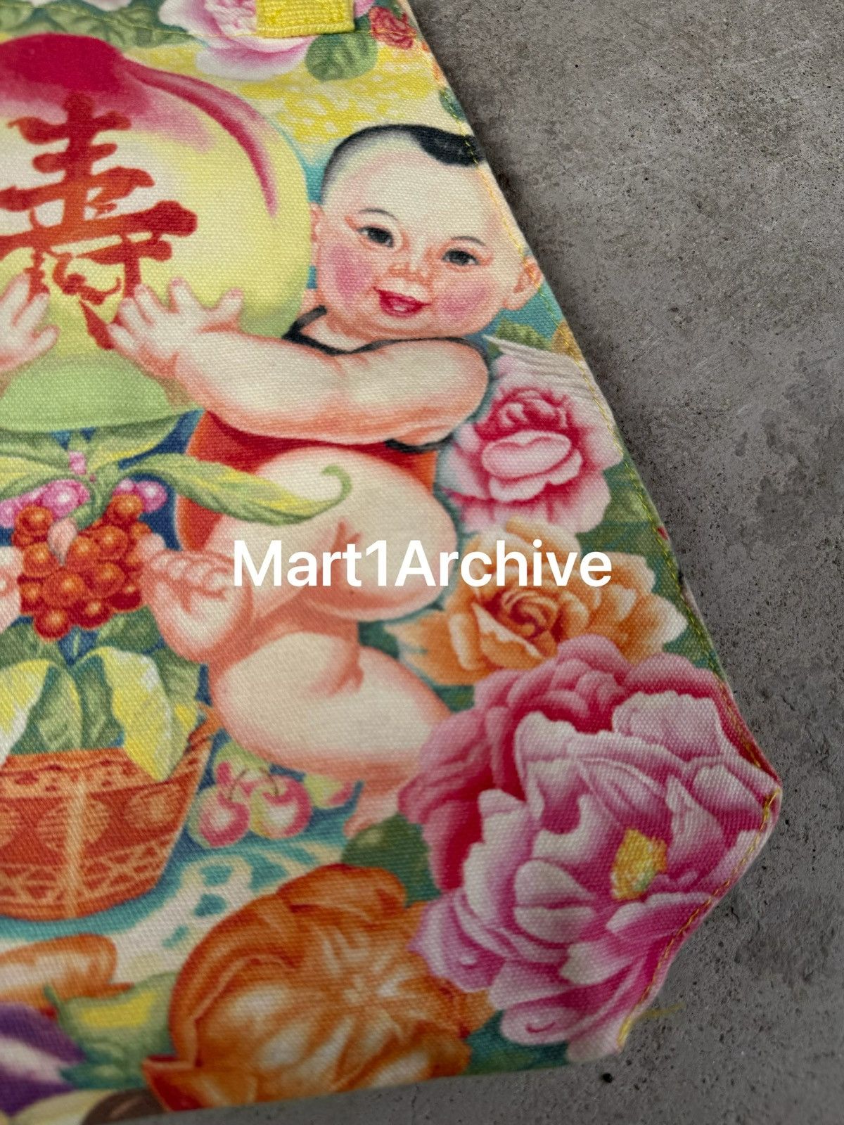 Issey Miyake Issey Miyake Pleats Please 98AW Peach & Lucky Doll Tote Bag Size ONE SIZE - 3 Thumbnail
