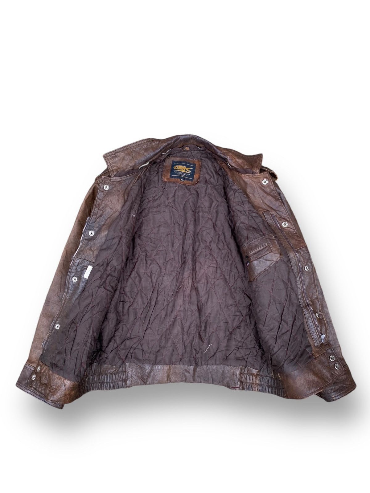 Japanese Brand × Vintage Vintage 90s Fashionable Menswear Bomber Leather Jacket. #D9 Size US XL / EU 56 / 4 - 4 Thumbnail