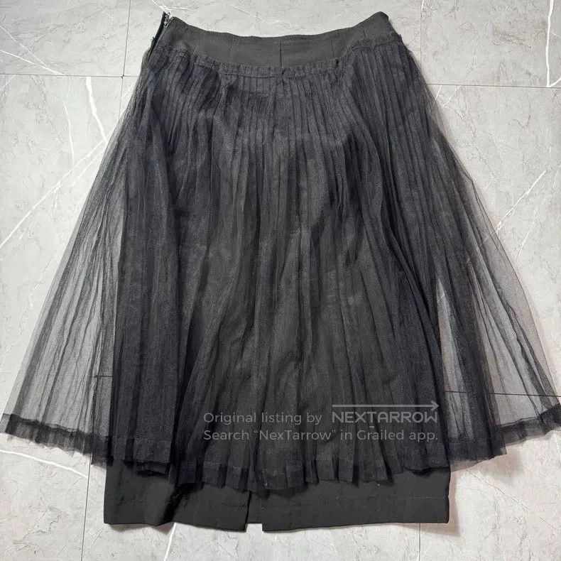 Comme des Garcons Comme Des Garcons size M Dark plaid vintage pleated skirt Size 23" - 2 Thumbnail