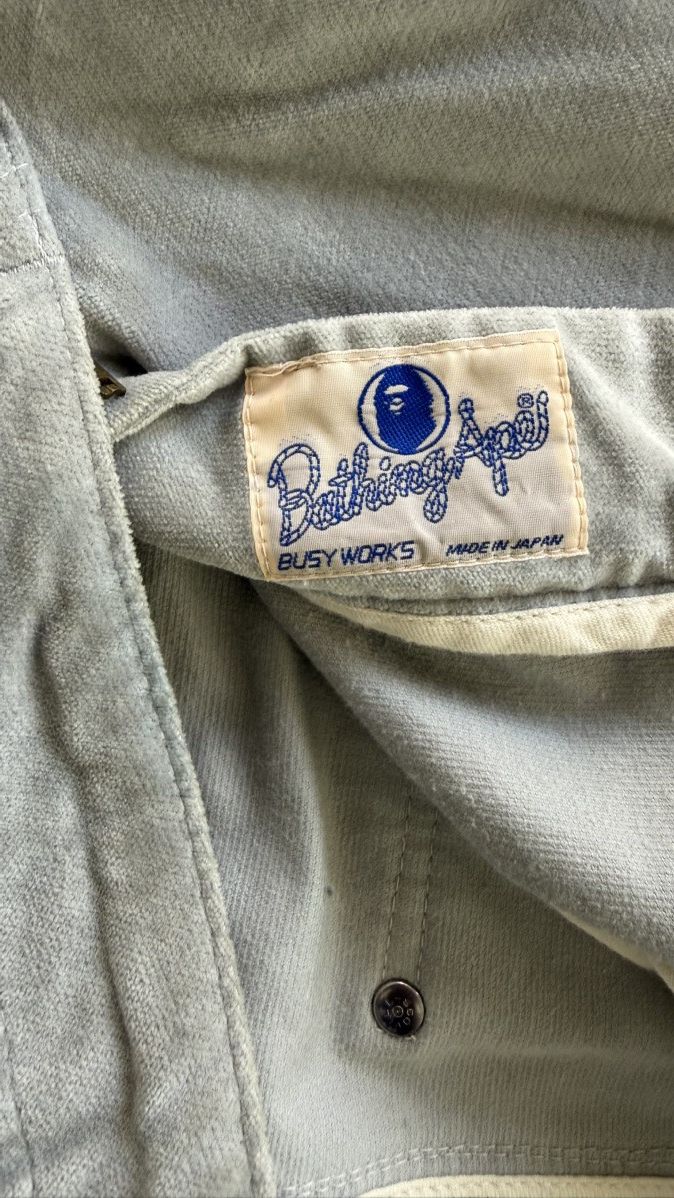 Bape Bathing ape velour leather patch denim ss00 Size US 27 - 5 Thumbnail