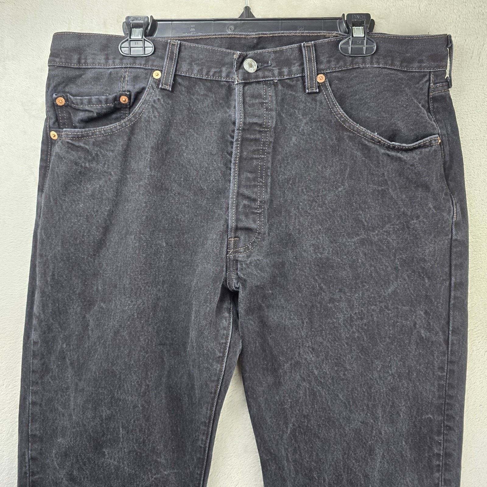 Levi's Vintage Levis 501 Jeans 38x36 (Fits 37x33.5) Black Denim Y2K Size US 38 / EU 54 - 2 Thumbnail