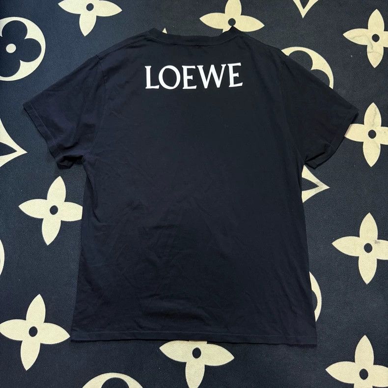 Loewe LOEWE Neon yellow smiley face printed round collar short s Size L / US 10 / IT 46 - 2 Thumbnail