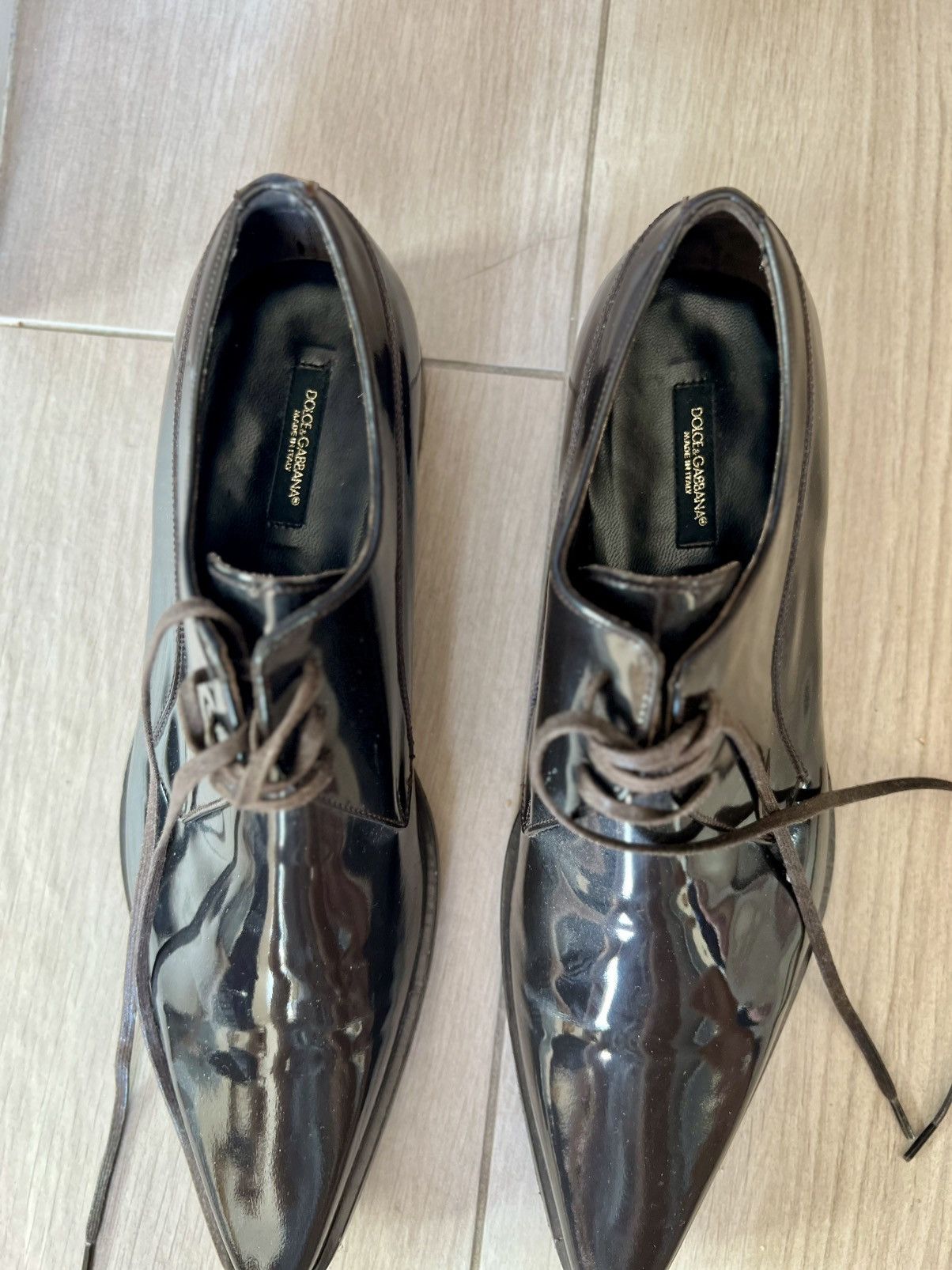 Dolce & Gabbana Dolce & Gabbana Men's Venice Derby Patent Leather Shoes Size US 7 / EU 40 - 2 Thumbnail