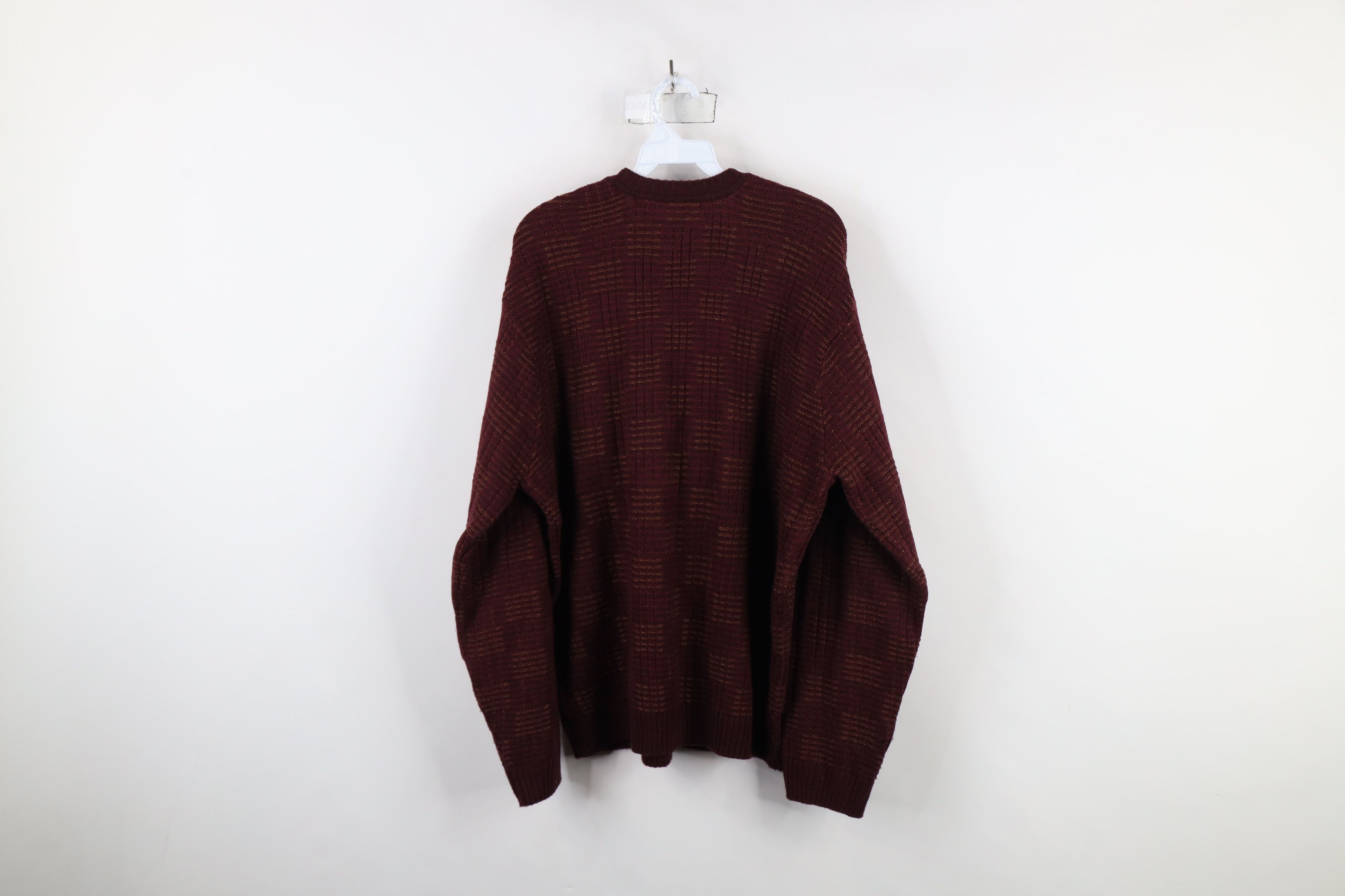 Vintage Vintage 90s Streetwear Ribbed Knit Crewneck Dad Sweater Size US L / EU 52-54 / 3 - 7 Thumbnail